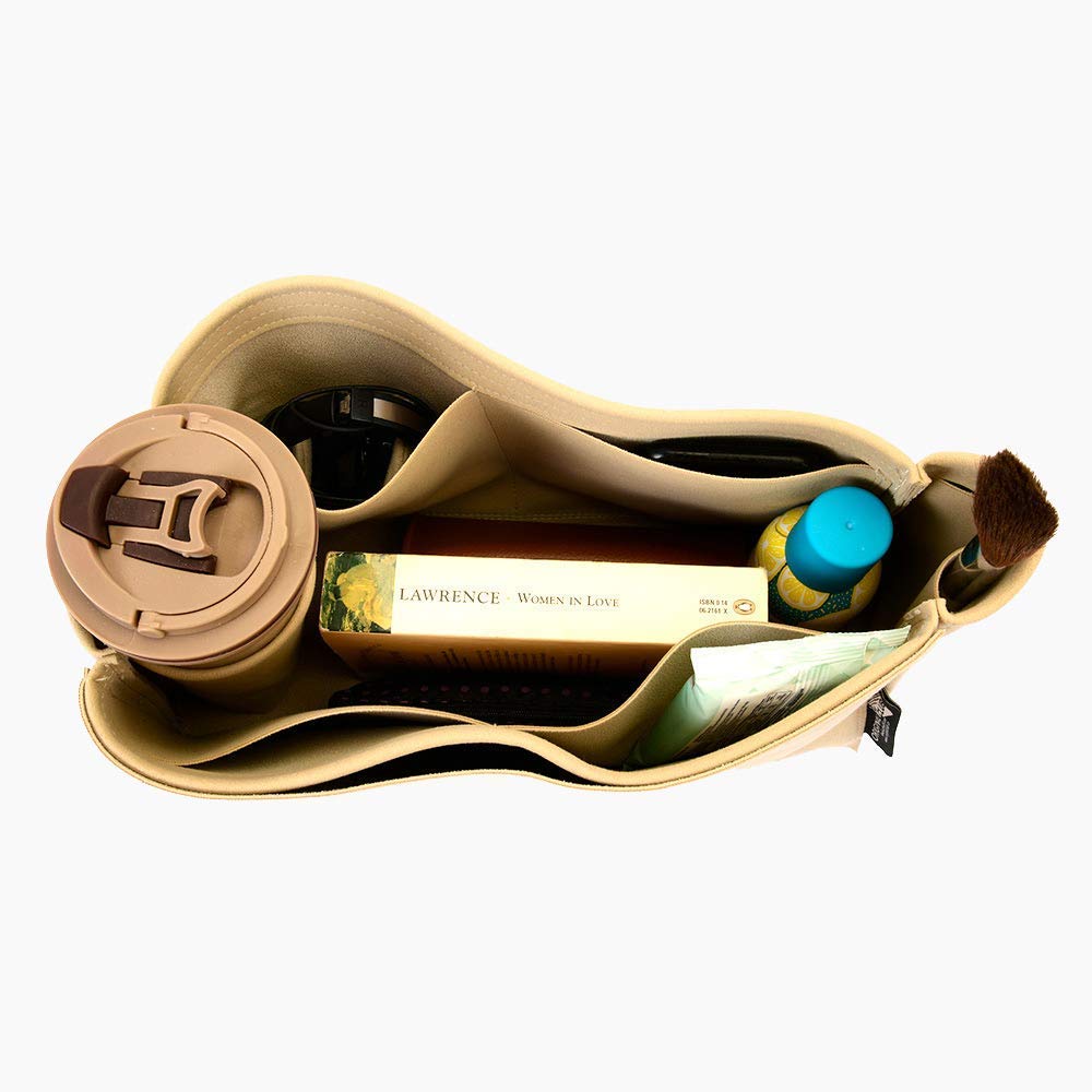 Stylish Beige Suedette Leather Bag Organizer - Compatible with Saint Laurent Shopping Tote | Perfect for Work, Travel & Everyday Use