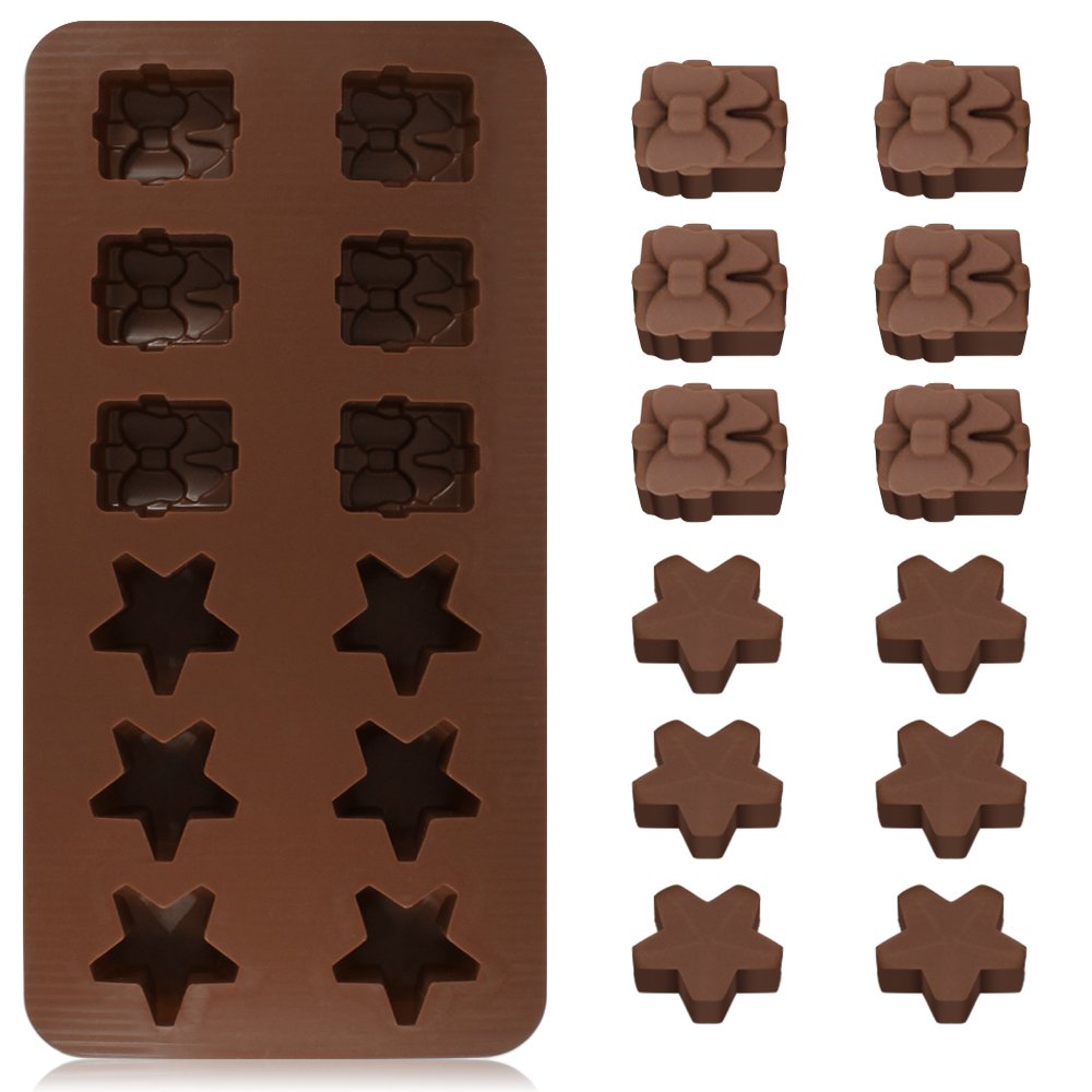 4-Pack Christmas Chocolate Silicone Molds - Small Baking Molds for Cake Decorating, Ice Cube Making, Holiday Party Treats - Perfect for DIY Desserts, Candy Making & Festive Baking