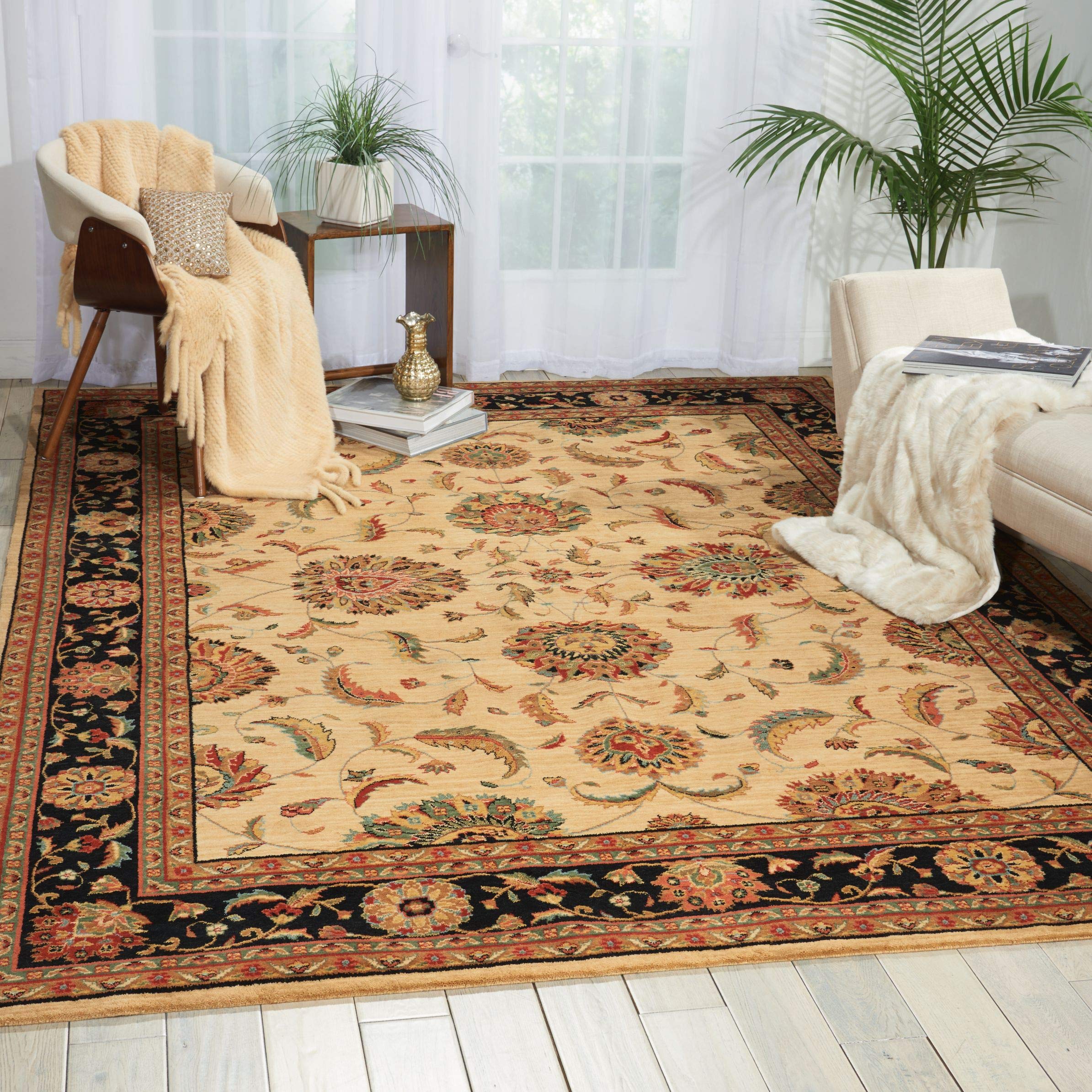 Nourison Living Treasures Persian Ivory/Black 2'6