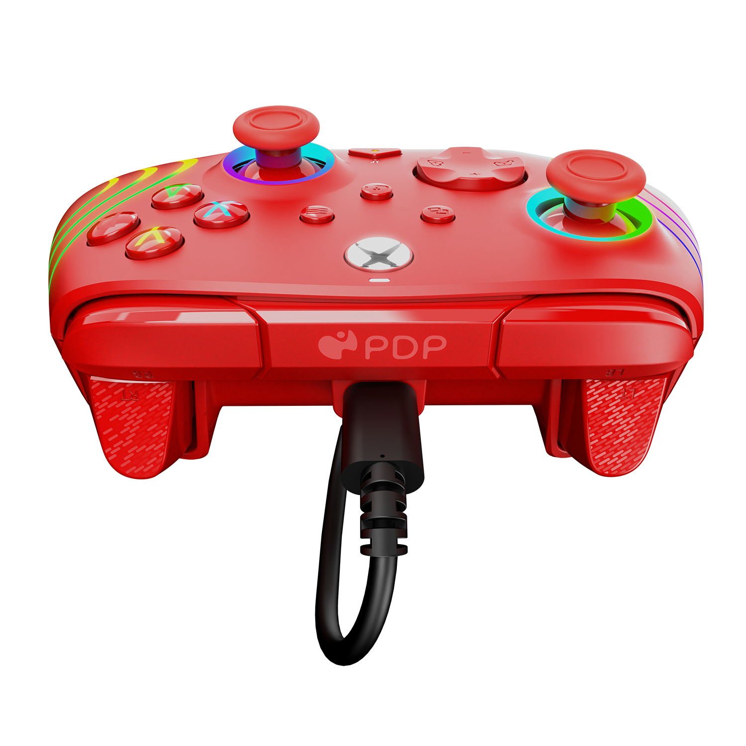 Red Afterglow Wave Wired Gaming Controller for Xbox Series X|S & PC - Ergonomic Design with Customizable Buttons for FPS, Racing & Action Games