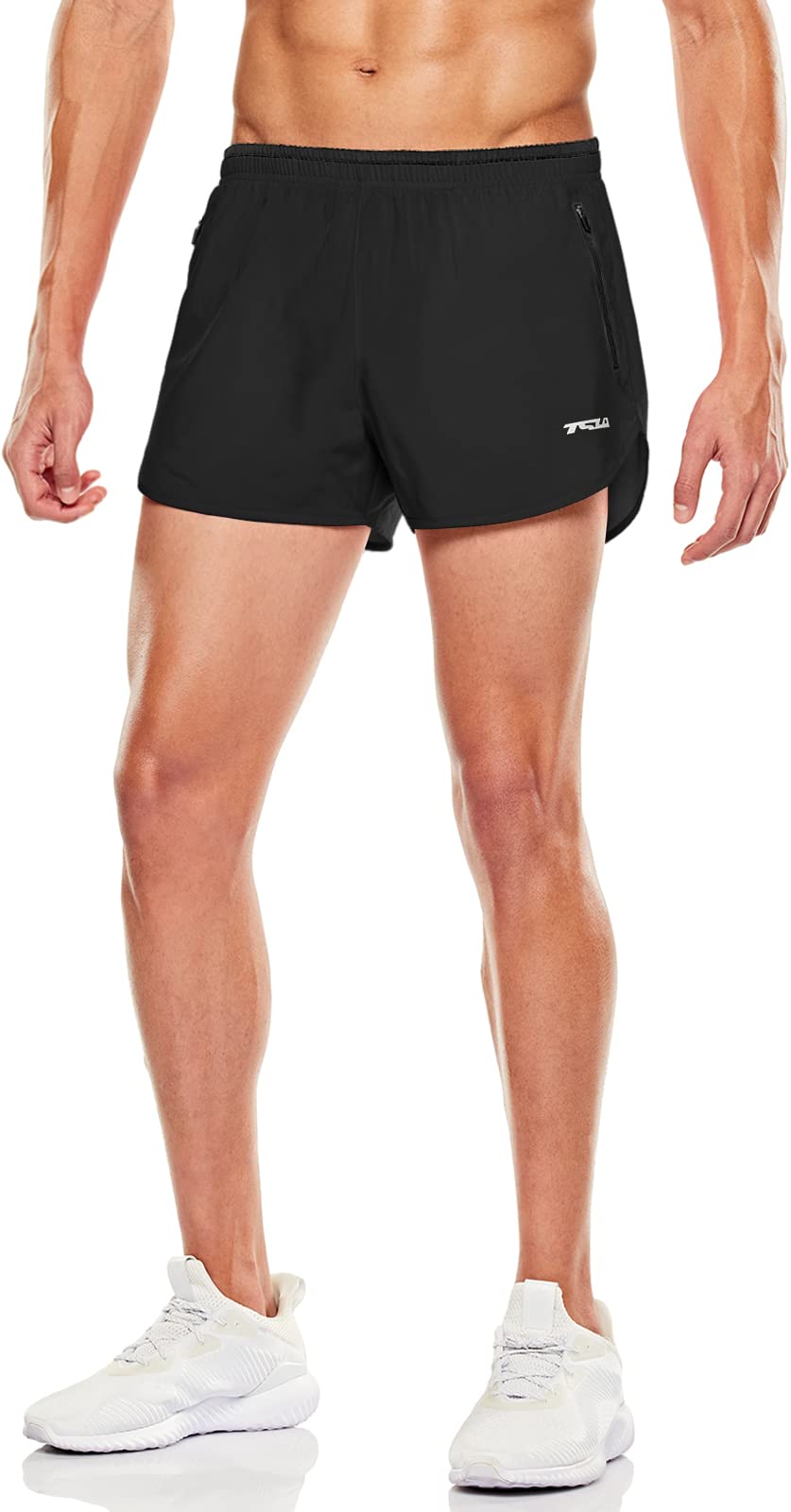 TSLA Men's 3 Inch Quick Dry Running Shorts - Lightweight Mesh Athletic Shorts for Jogging, Workout & Marathon Training - Perfect for Gym, Sports & Outdoor Activities