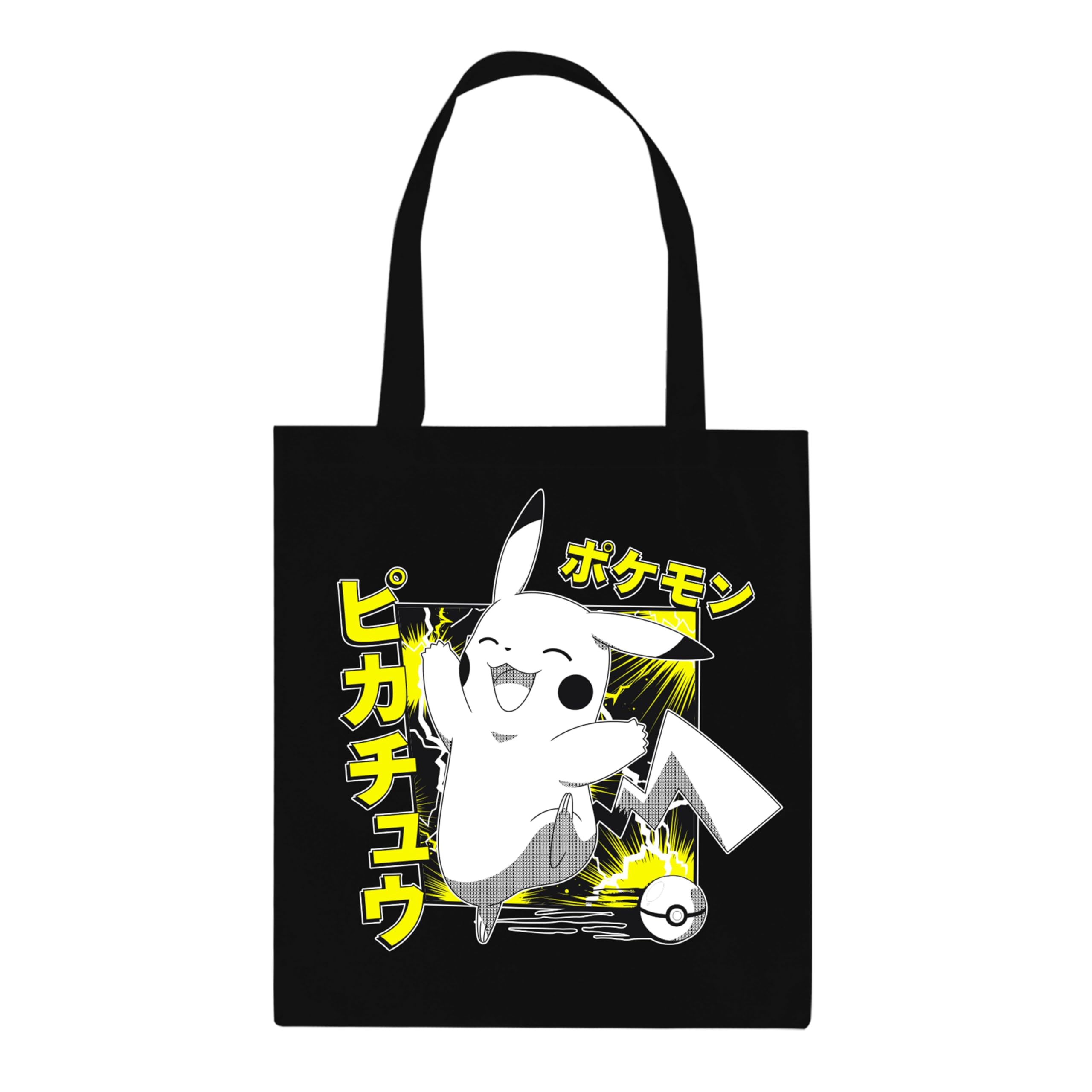 ABYSTYLE Pokemon Tote Bag - Stylish Anime Themed Shoulder Bag for Women & Men, Black, One Size - Perfect for Shopping, Travel & Everyday Use