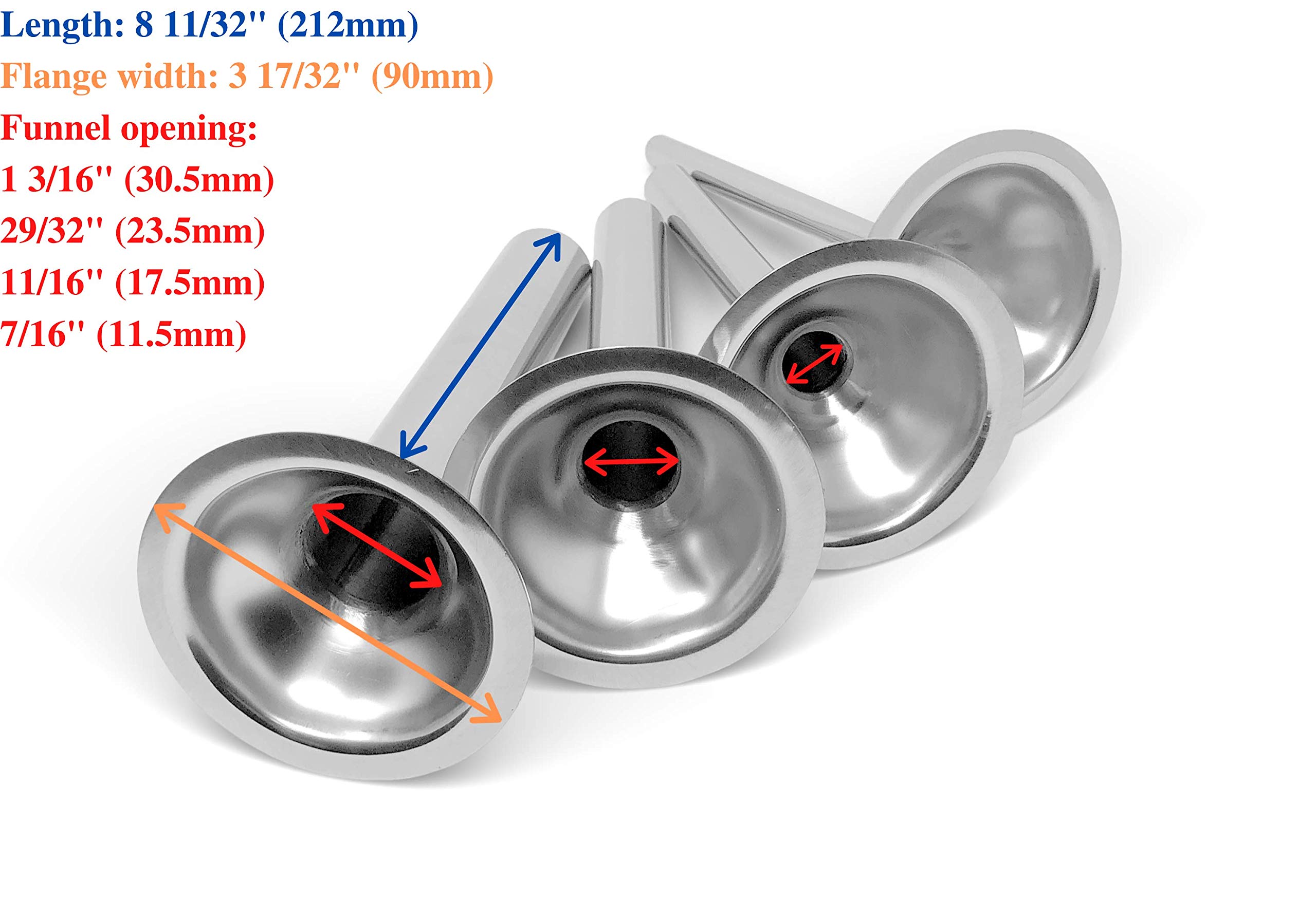 4-Piece Stainless Steel Sausage Stuffer Tubes for Meat Grinders - #22 Size, Food Grade Metal Sausage Maker Attachments for Home Kitchen & Commercial Use - Perfect for Making Bratwurst, Italian Sausage & Breakfast Links