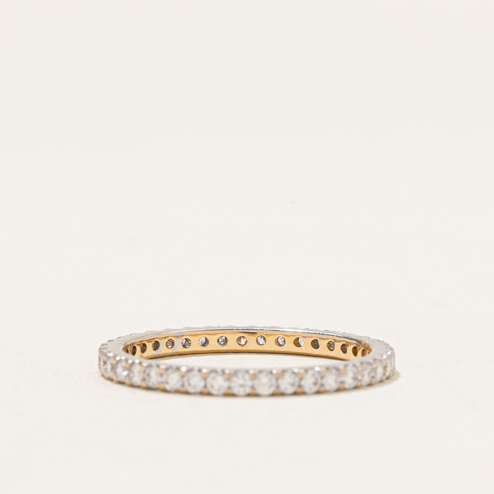 Eternity Diamond Wedding Band Ring | 0.58 Carat Total Weight (CTW) | Size 6.75 | Perfect for Anniversary, Engagement & Bridal Jewelry Gifts