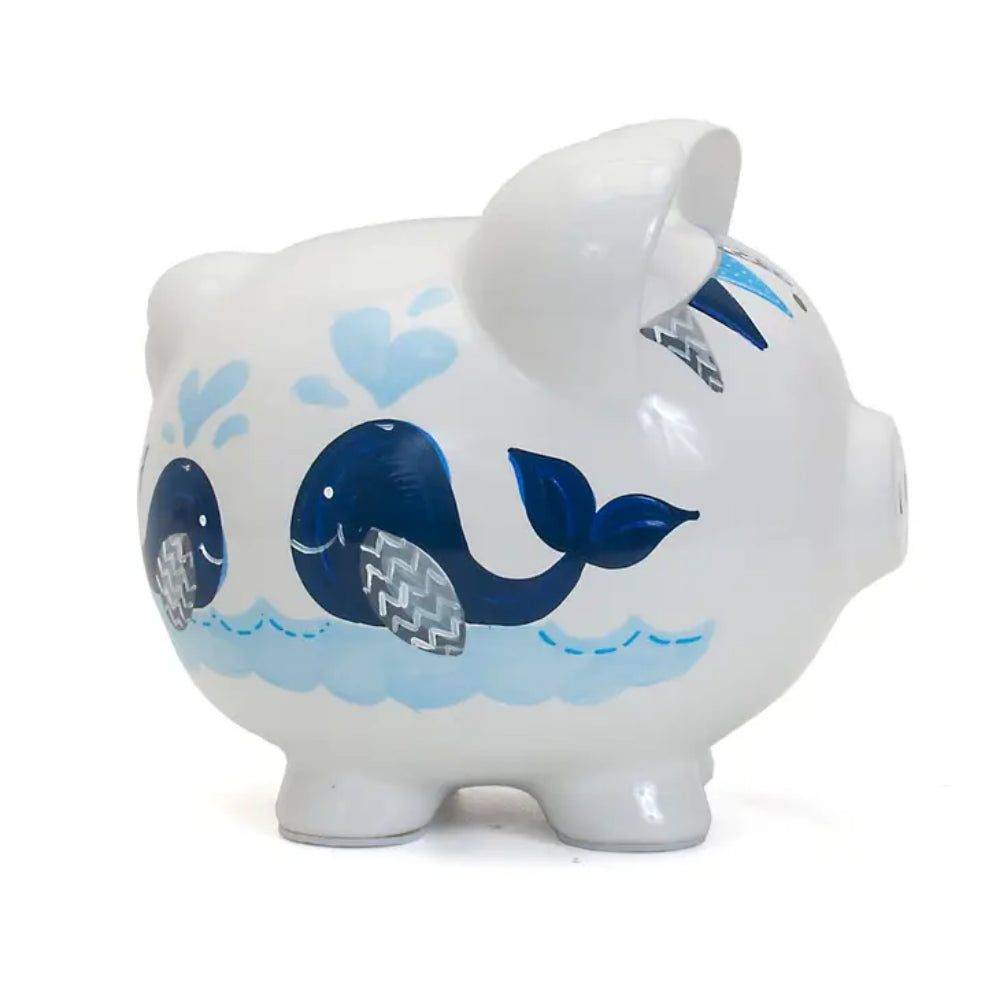 Child to Cherish Whale Piggy Bank - Cute Animal Money Savings Bank for Kids - Perfect for Birthday Gifts, Allowance Saving & Financial Education