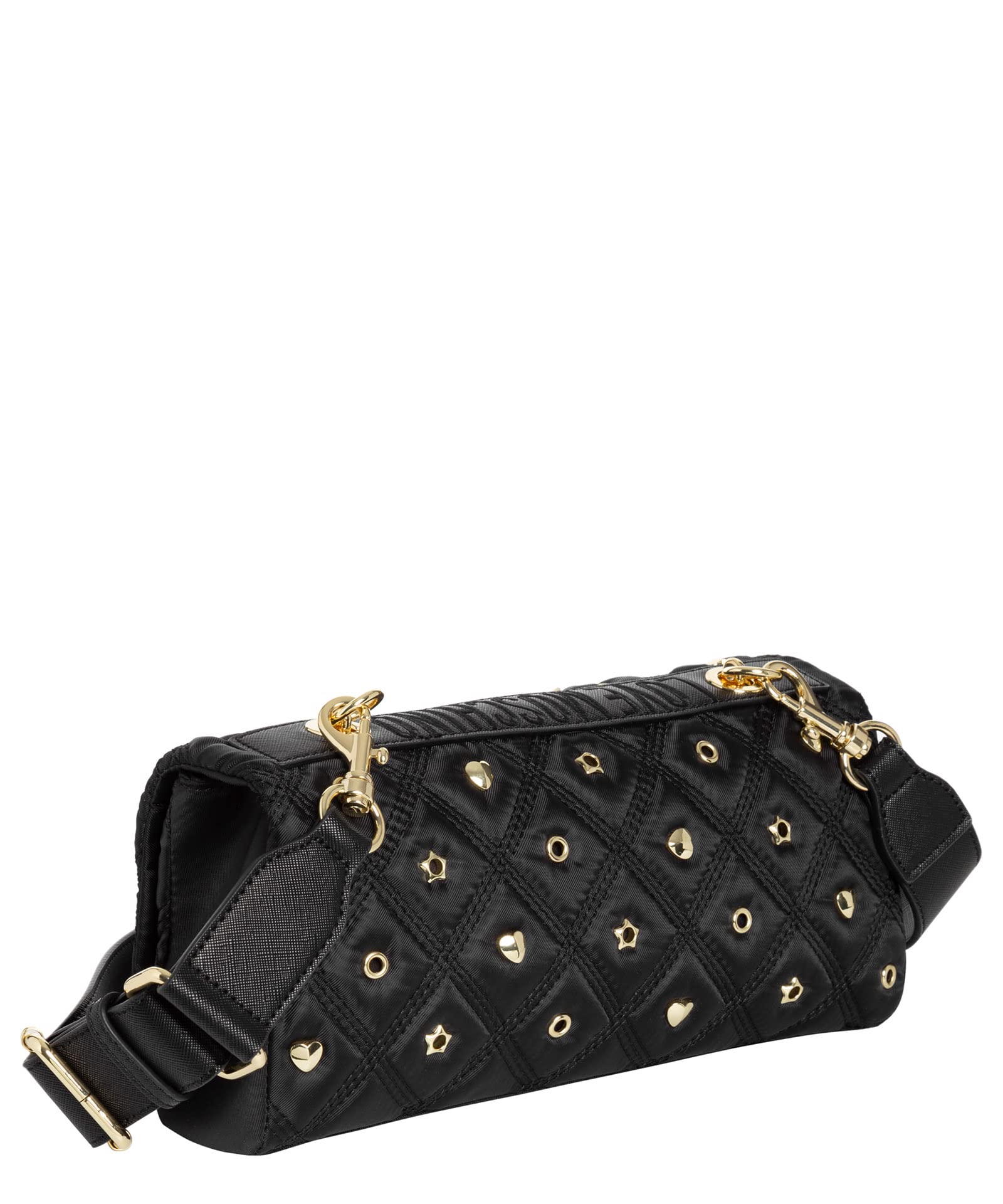 Love Moschino Women's Black Leather Handbag - Stylish & Elegant Designer Purse for Work, Travel & Evening Events