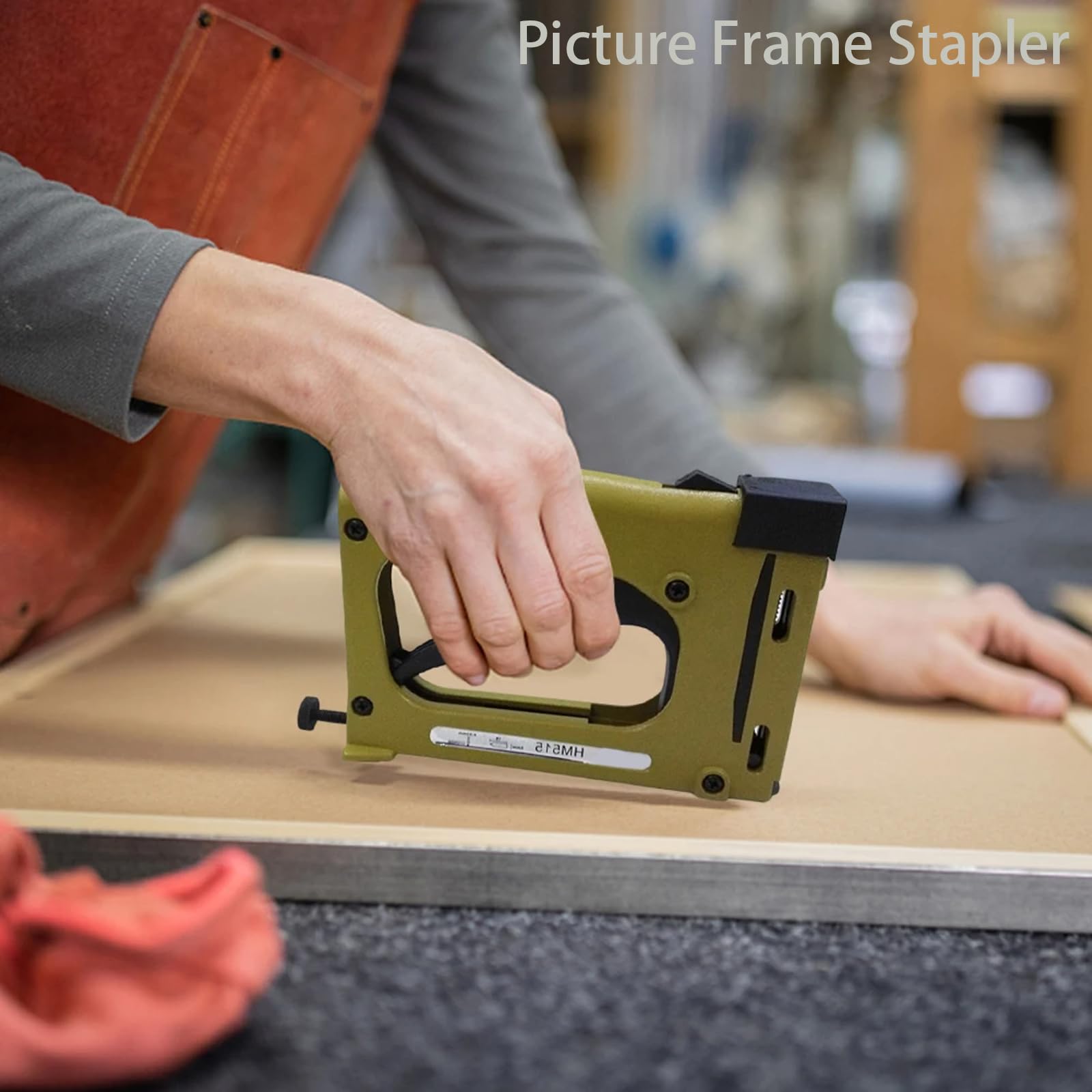 Professional Picture Frame Stapler with 2000 Refill Points - Heavy Duty Point Driver for Framing Paintings, Photos & Artwork - Essential Framing Supplies for Artists & DIY Projects - Perfect for Home Decor, Gallery Displays & Picture Hanging