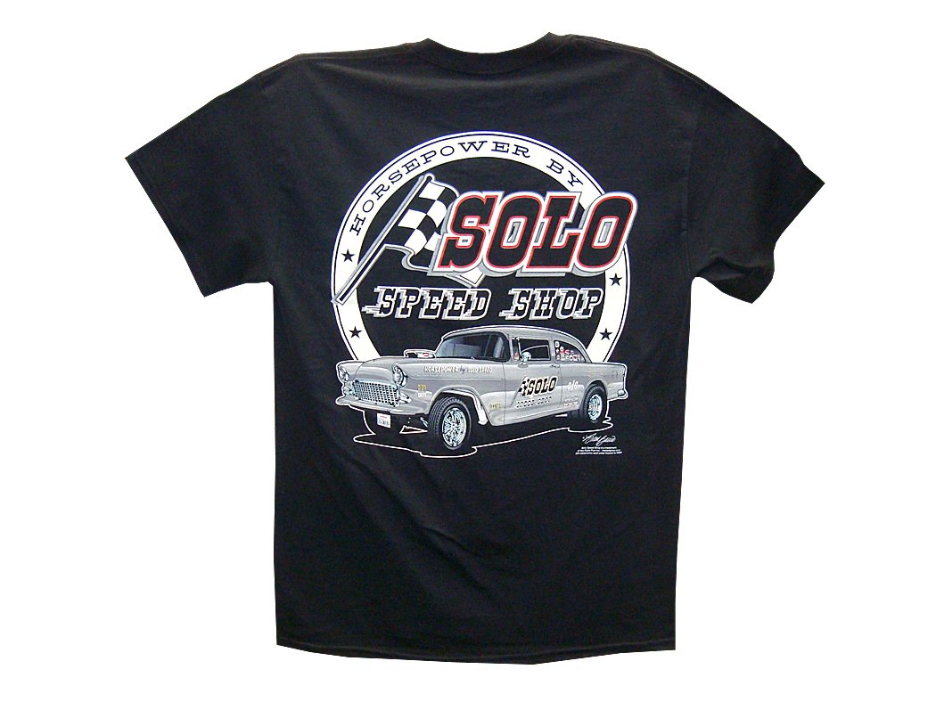 Vintage 1955 Chevy Gasser Drag Racing T-Shirt - Black Retro Muscle Car Tee for Men & Women | Perfect for Car Enthusiasts, Drag Race Fans & Vintage Style Lovers
