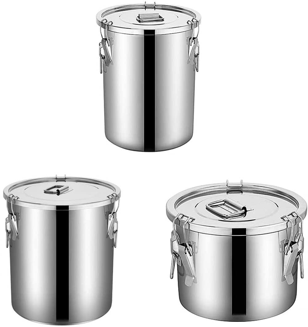 Premium 12L Stainless Steel Airtight Food Storage Container - Kitchen Cereal, Rice, Flour & Grain Canister for Pantry Organization | Ideal for Bulk Food Storage & Kitchen Countertop Organization