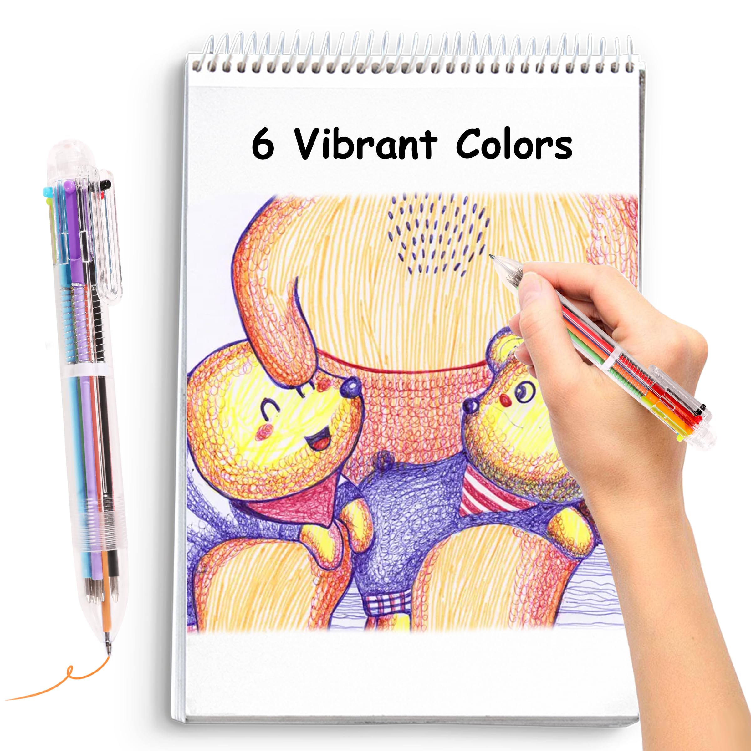 DAIKOYE 24-Pack 0.5mm Multicolor Ballpoint Pens for School, Office & Gifts