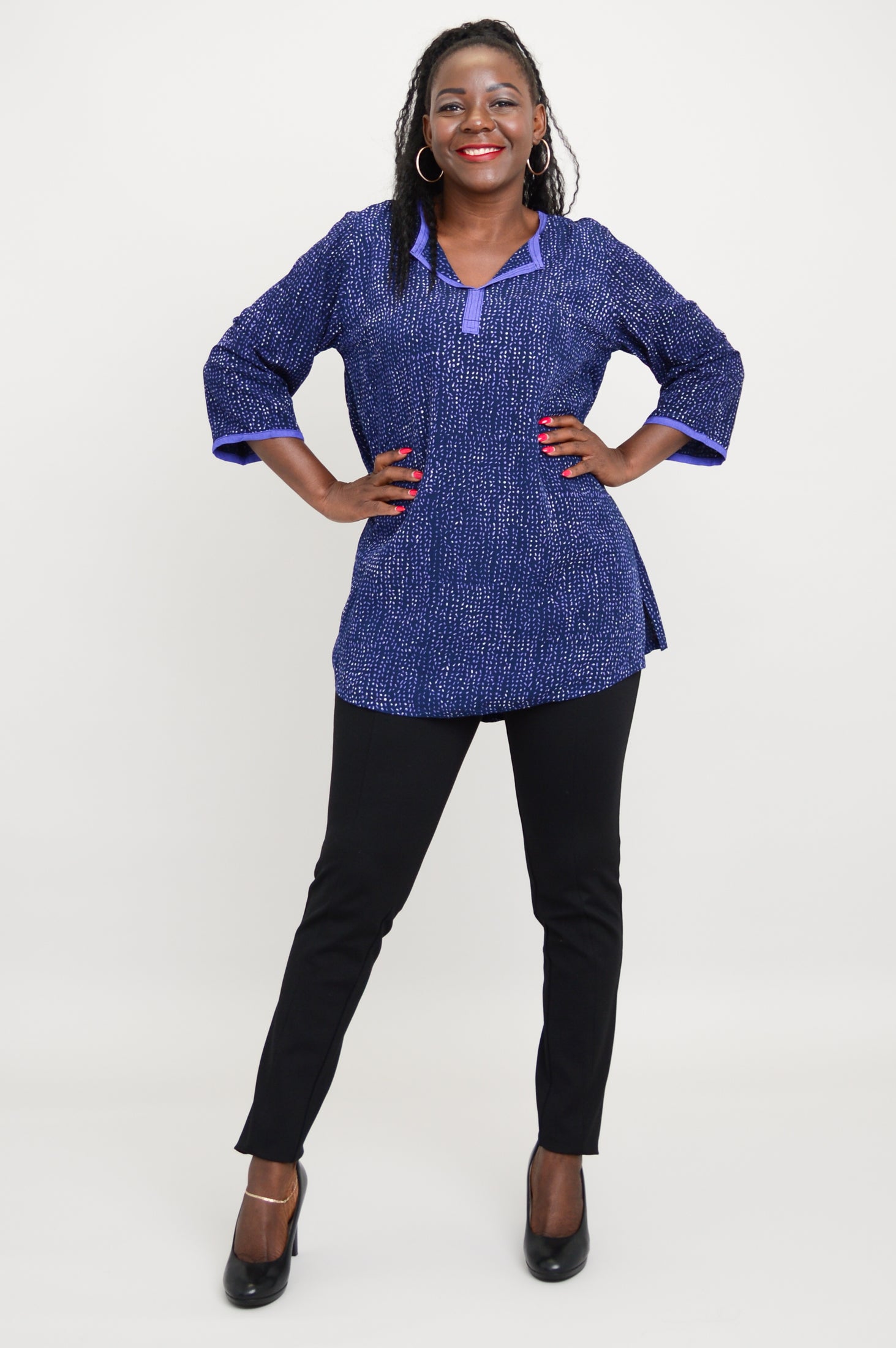 Stylish Kary Top in Akimi Purple - Trendy Women's Fashion Blouse for Casual Wear, Office & Date Nights