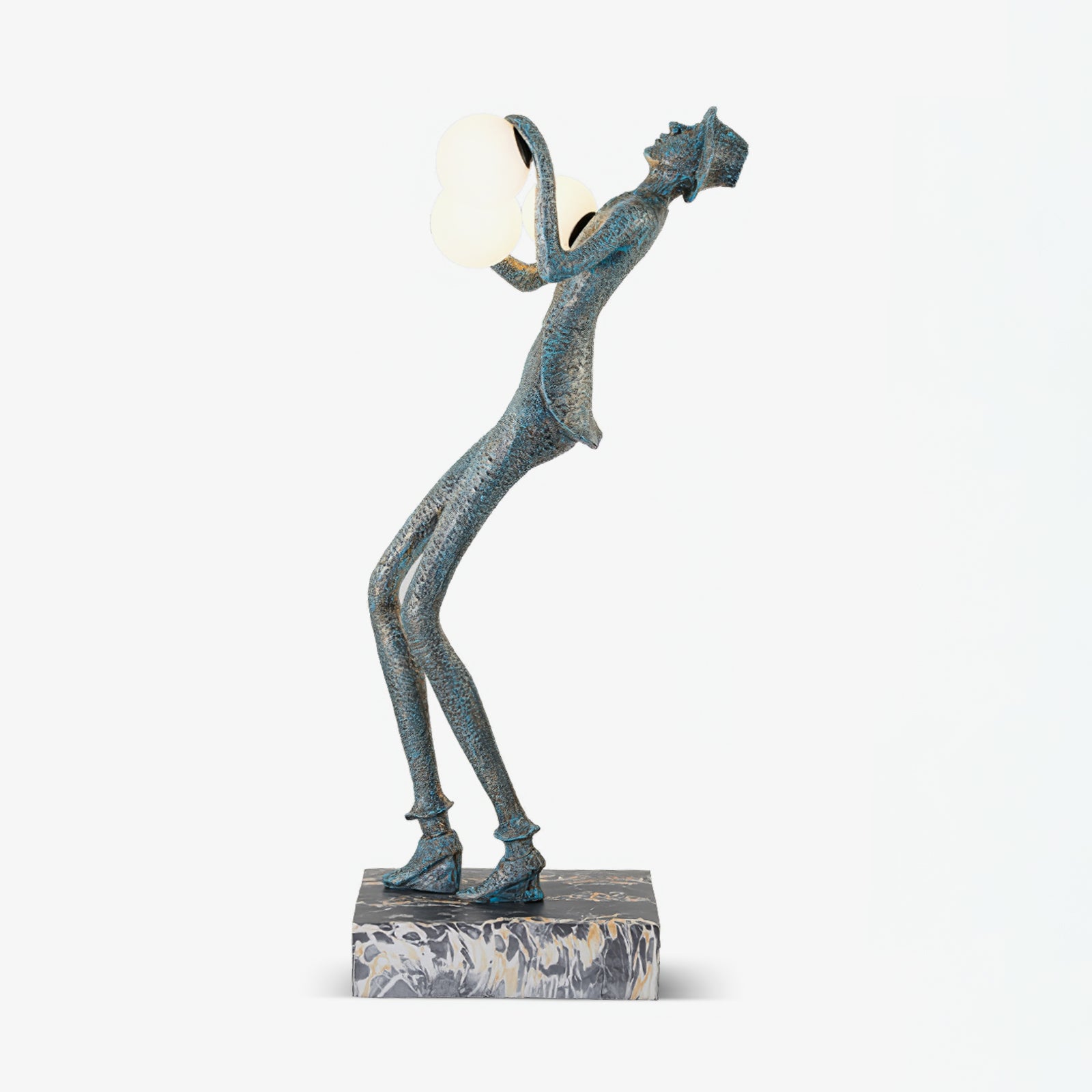 Modern Gentleman Sculpture Floor Lamp - Elegant LED Standing Light for Living Room, Bedroom & Office Decor - Perfect for Reading, Relaxing & Ambient Lighting