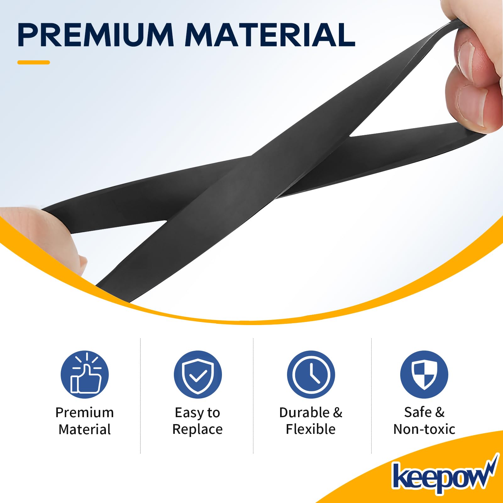 KEEPOW 2-Pack Replacement Belts for Hoover High Performance Vacuum Cleaner Elite Swivel XL Pet Upright Models UH75200, UH75210, UH75250, UH75110, UH75100, UH75150, UH75160 Series - Perfect for Pet Hair Removal and Deep Carpet Cleaning