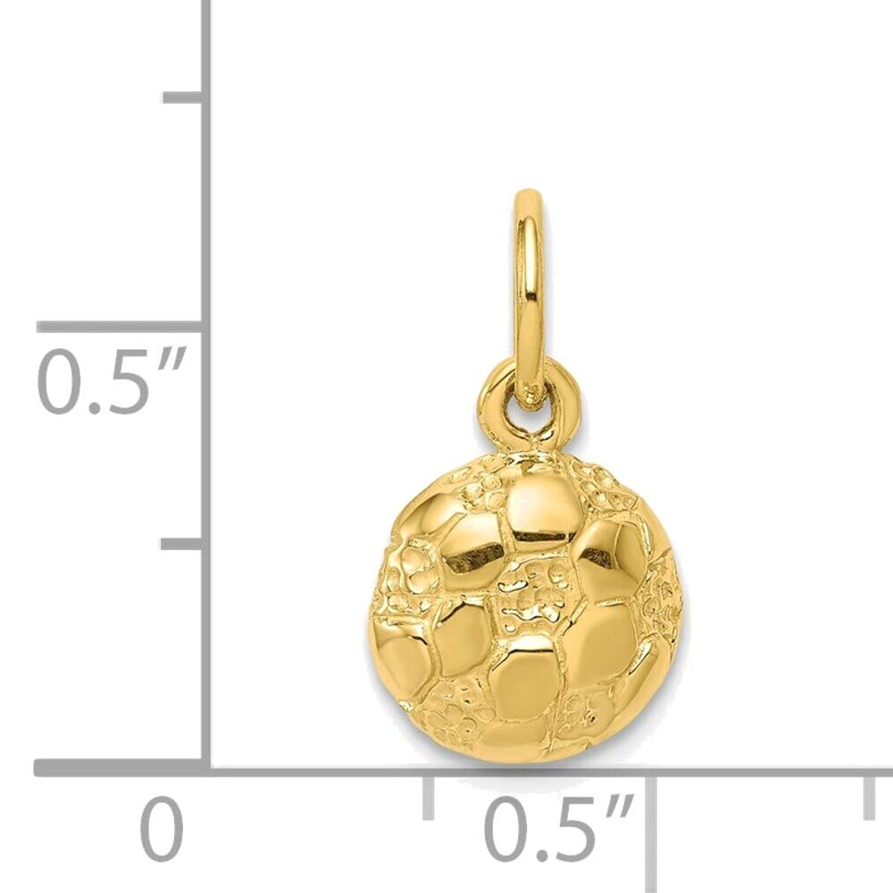 10K Yellow Gold Soccer Charm Jewelry for Sports Fans