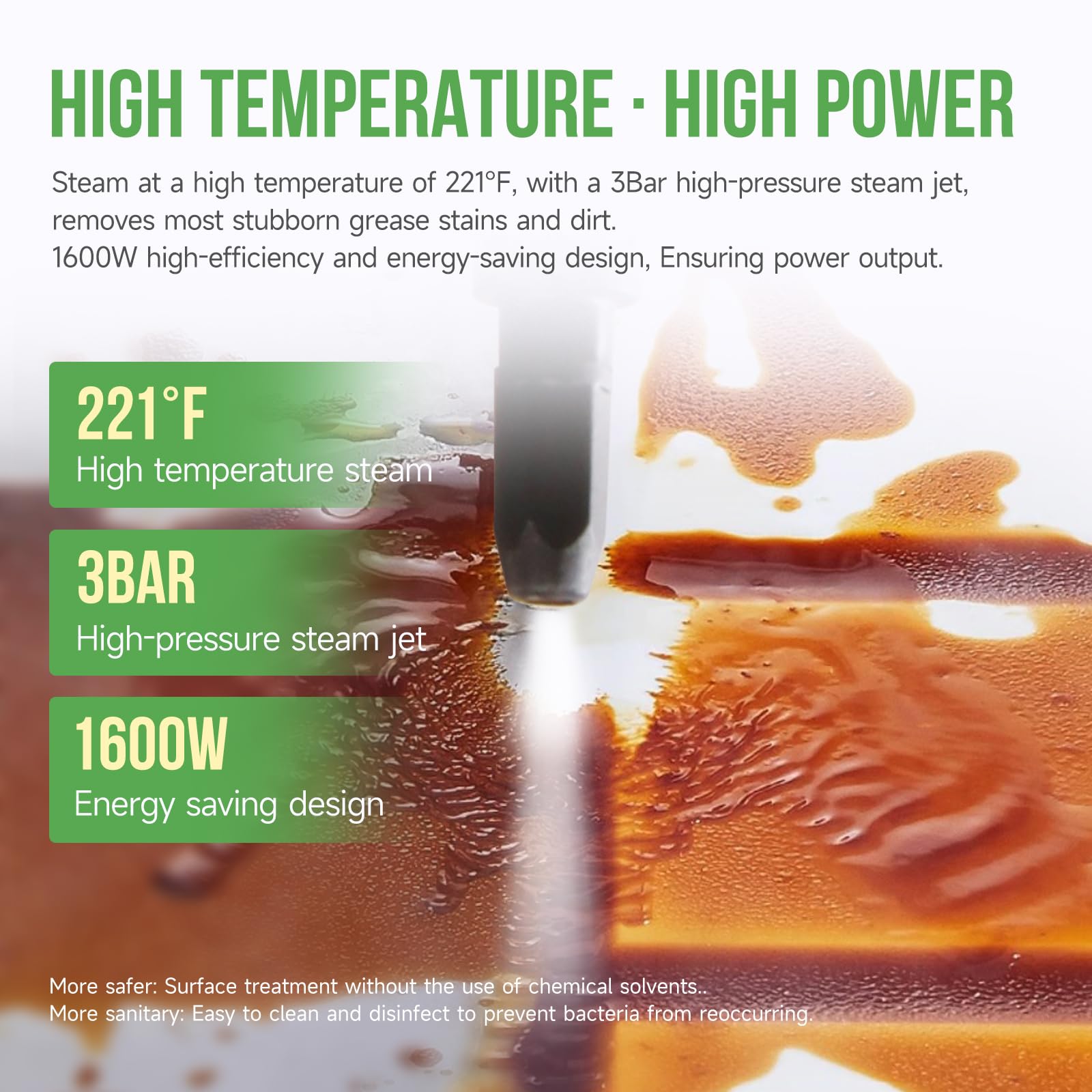 Portable Handheld Steam Cleaner for Upholstery, Carpet, Couch & Mattress - Multipurpose Steamer Machine for Home, Car Detailing & Kitchen Floors Cleaning (Model HD-1701) | Perfect for Deep Cleaning Stains, Sanitizing Surfaces & Refreshing Fabrics