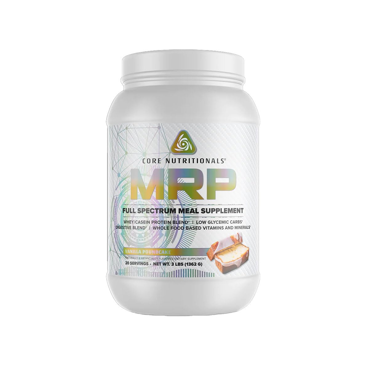 Core Nutritionals Platinum MRP Meal Replacement Powder - 27G Protein, 20 Servings (Vanilla Poundcake) | Full Spectrum Amino Acids for All-Day Energy & Muscle Support | Ideal for Post-Workout Recovery & Busy Lifestyles