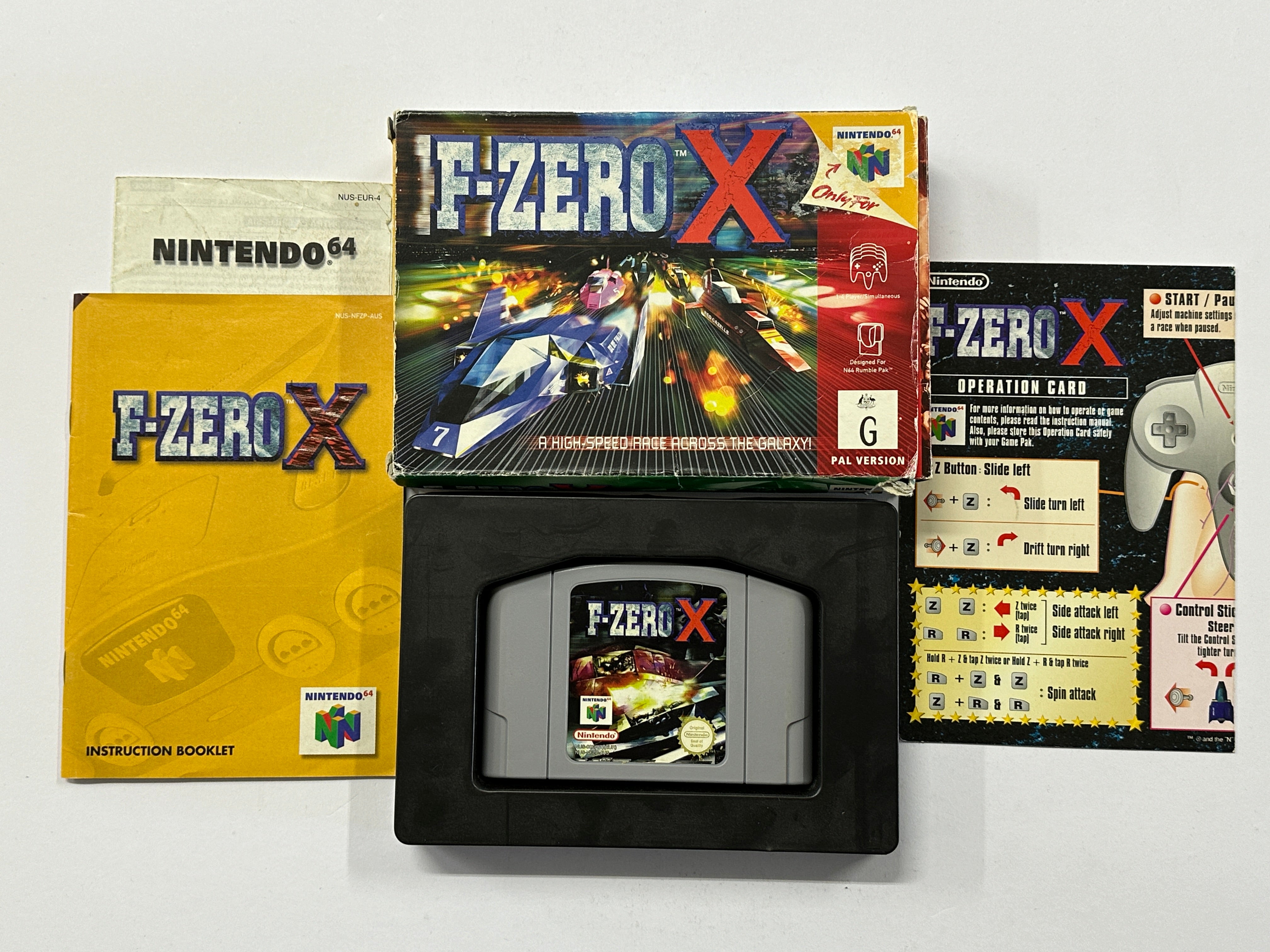 F Zero X Complete In Box - Nintendo 64 N64 Racing Game - Retro Video Game Collectible - Perfect for Gaming Enthusiasts & Nostalgic Players