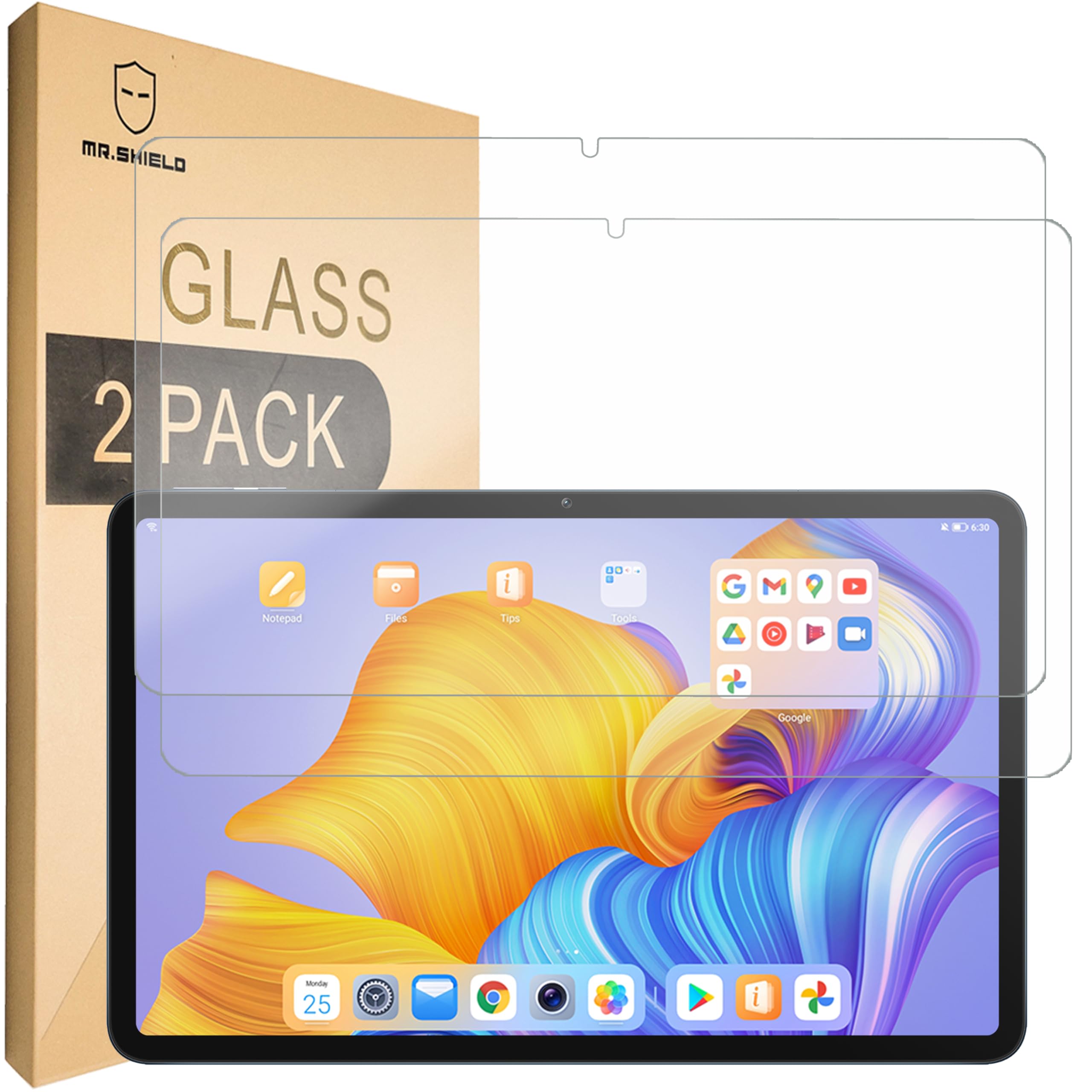 Mr. Shield Tempered Glass Screen Protector for Honor Pad 8 Tablet (12 Inch) - 2 Pack - Anti-Scratch, Bubble-Free, HD Clear - Perfect for Home, Office & Travel Protection
