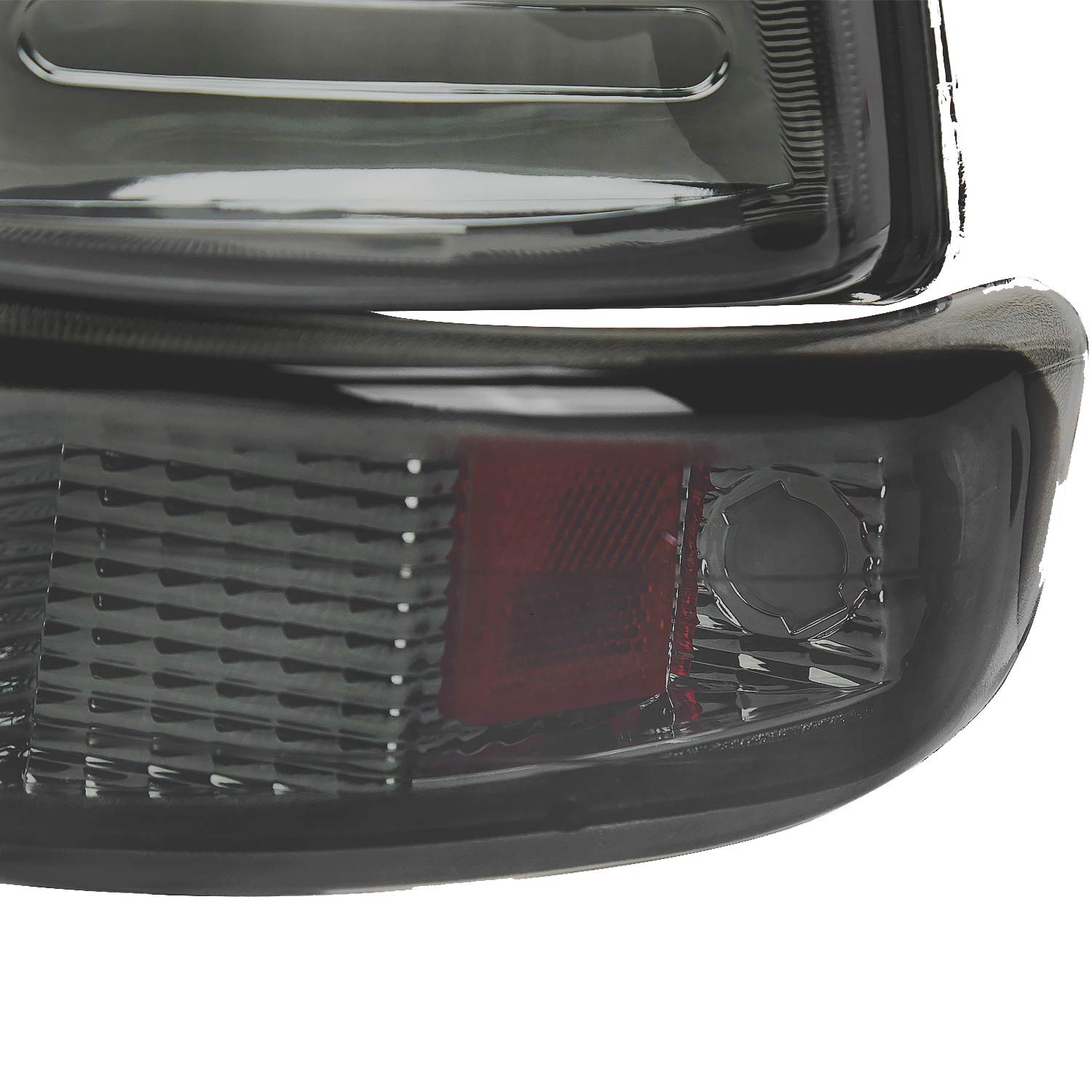 Spec-D Tuning Smoke LED Bar Headlights & Bumper Lights for 1999-2002 Chevy Silverado 2000-2006 Tahoe Suburban - Left & Right Pair Headlamp Assembly - Upgrade Your Truck's Style & Night Visibility for Off-Road & Daily Driving