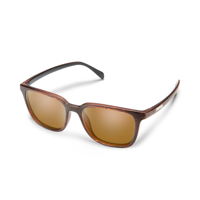 Boundary Matte Burnished Brown Polarized Sunglasses - UV Protection, Lightweight & Stylish for Outdoor Sports, Driving & Beach Activities