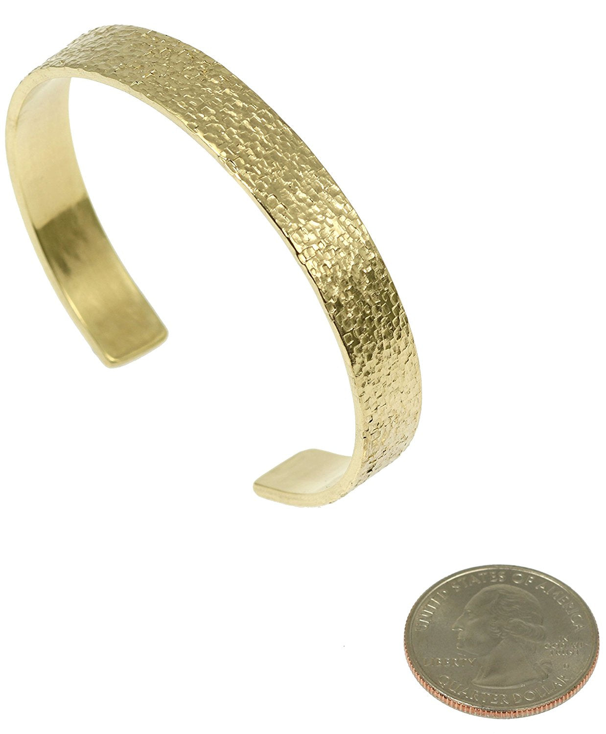 10mm Wide Textured Nu Gold Tone Brass Cuff Bracelet for Women - Elegant Boho Jewelry for Parties, Weddings & Everyday Wear