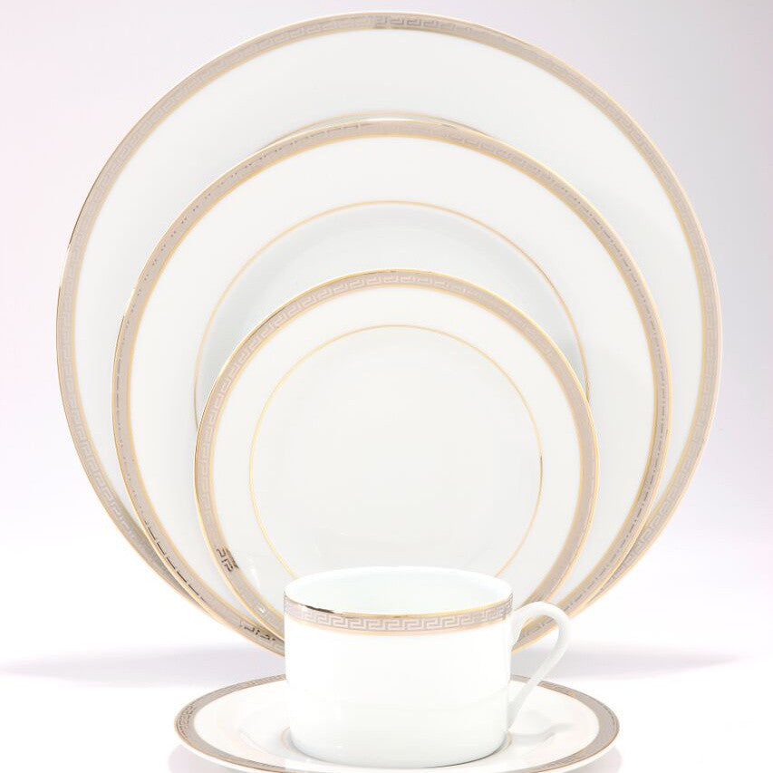 Premium Athos Gold Platinum Salad Plate - Elegant Dinnerware for Fine Dining, Parties & Special Occasions