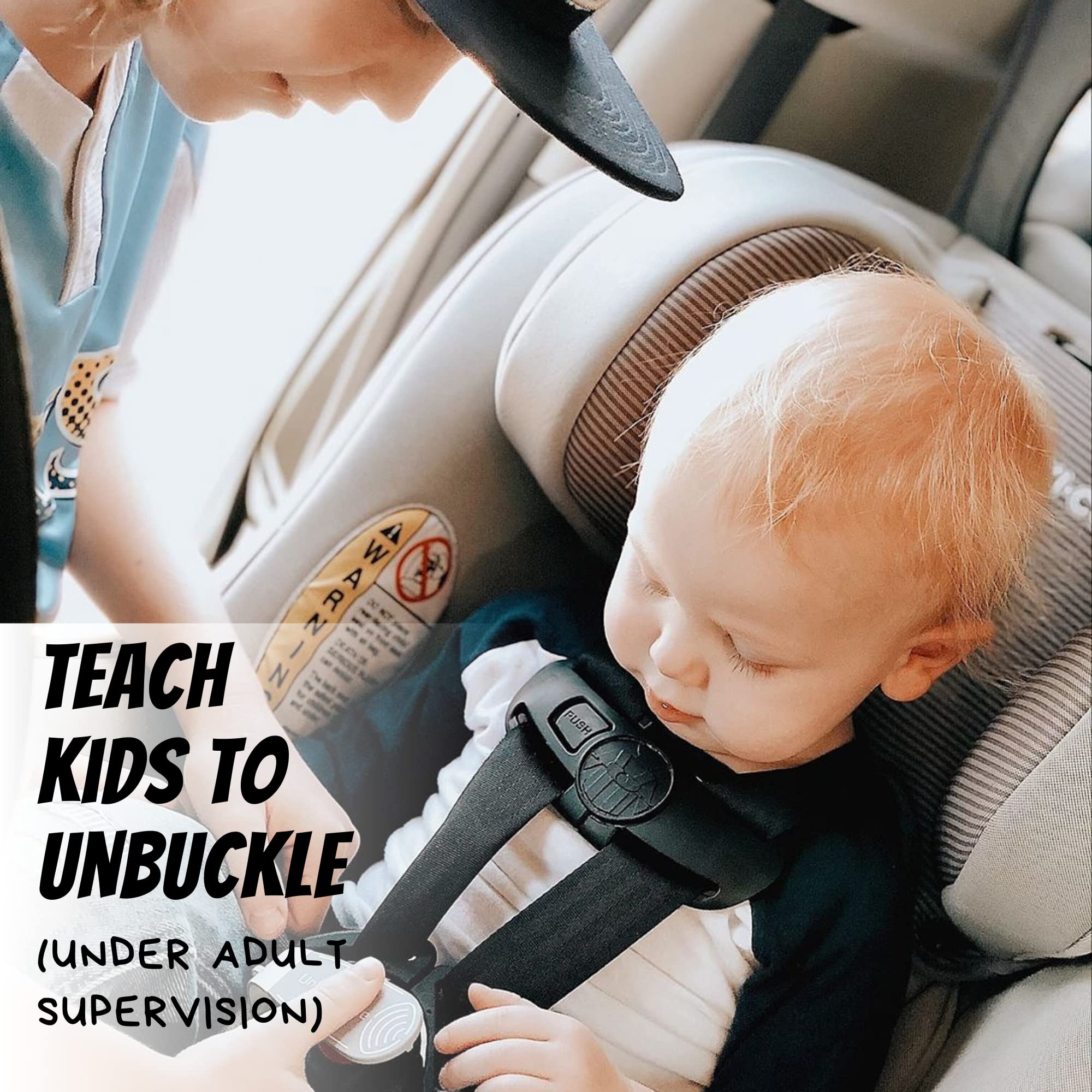 UnbuckleMe Car Seat Buckle Release Tool - Gray & Purple 2 Pack - Easy Child Safety Solution for Parents - Perfect for Travel, School Pickup & Emergency Situations