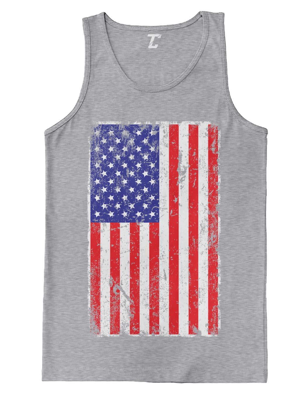 Vintage Distressed USA Flag Men's Tank Top - Patriotic American Graphic Tee for Casual Wear, Gym, and Outdoor Activities