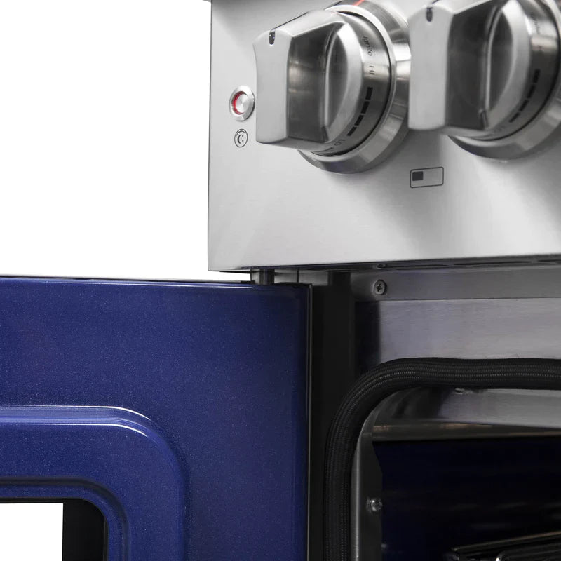 Forno 30 Inch Capriasca Dual Fuel Range - 5 Gas Burners, 100,000 BTU, French Door Electric Oven in Stainless Steel (Model FFSGS6387) - Perfect for Home Kitchens, Restaurants & Professional Chefs