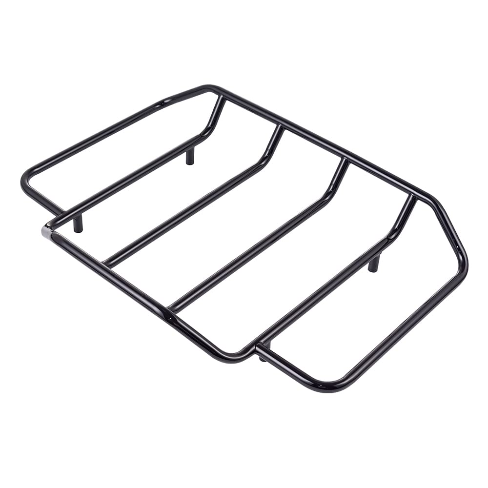 Harley Tour Pack Luggage Rack - US Stock Black Top Rack for Hard Tour Pack & Air Wing | Fits Moto Onfire Trunk & Suitcase | Perfect for Motorcycle Road Trips & Storage