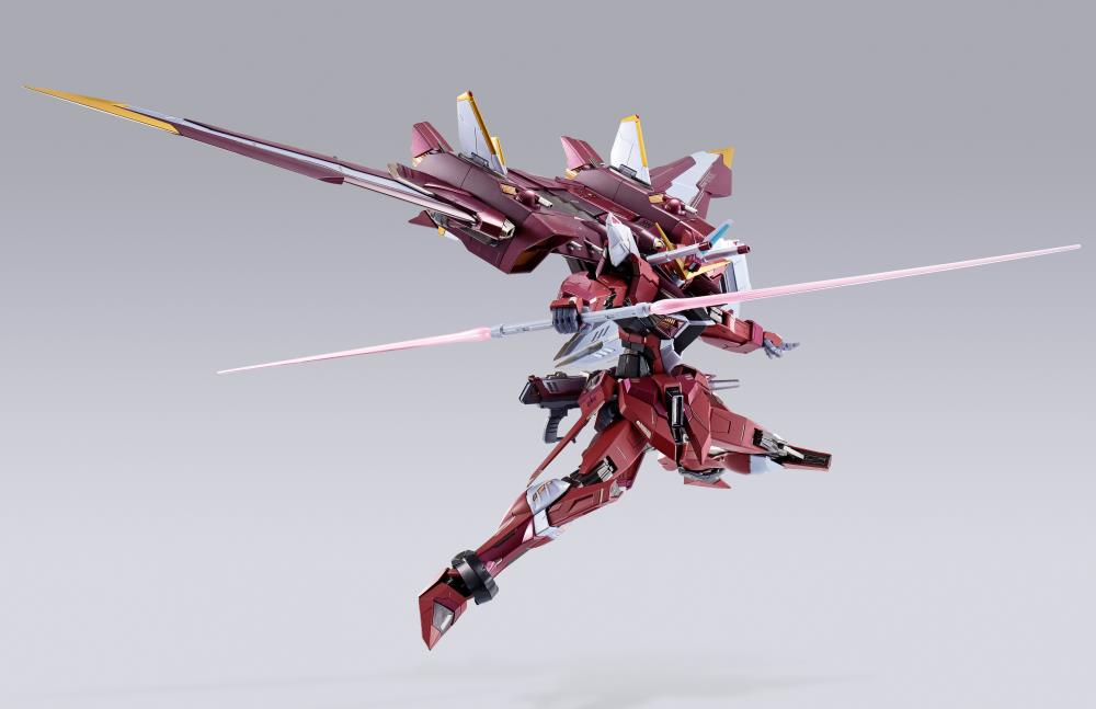 Bandai Metal Build Gundam SEED Justice Gundam Action Figure - High-Quality Collectible Model Kit for Anime Fans & Gundam Enthusiasts - Perfect for Display, Collection, and Role-Playing Battles