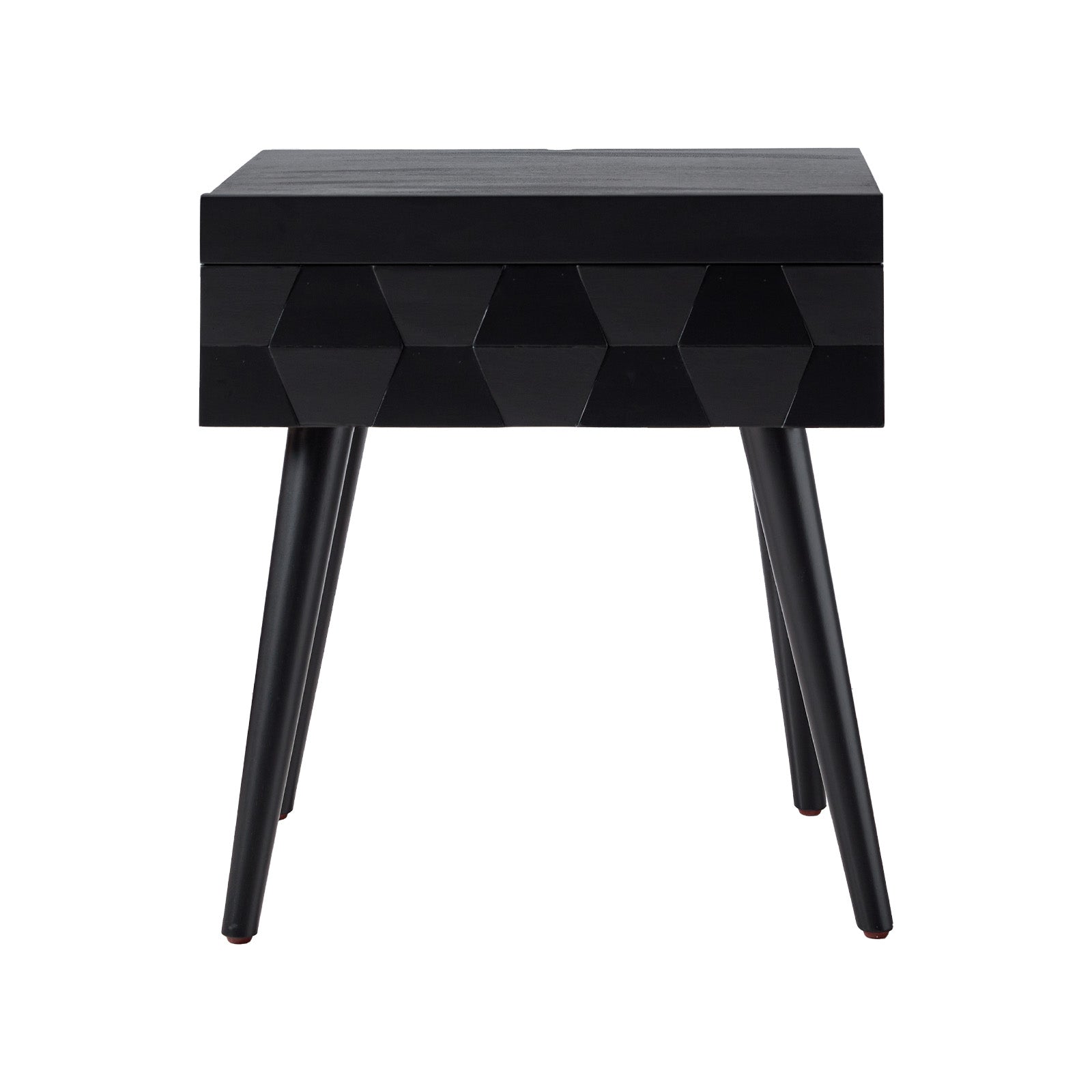 Vivian Mid-Century Modern Nightstand with USB Charging Station - Wooden Bedside Table with Drawer & Shelf - Perfect for Bedroom, Living Room, or Guest Room - Fast Charging & Stylish Storage Solution