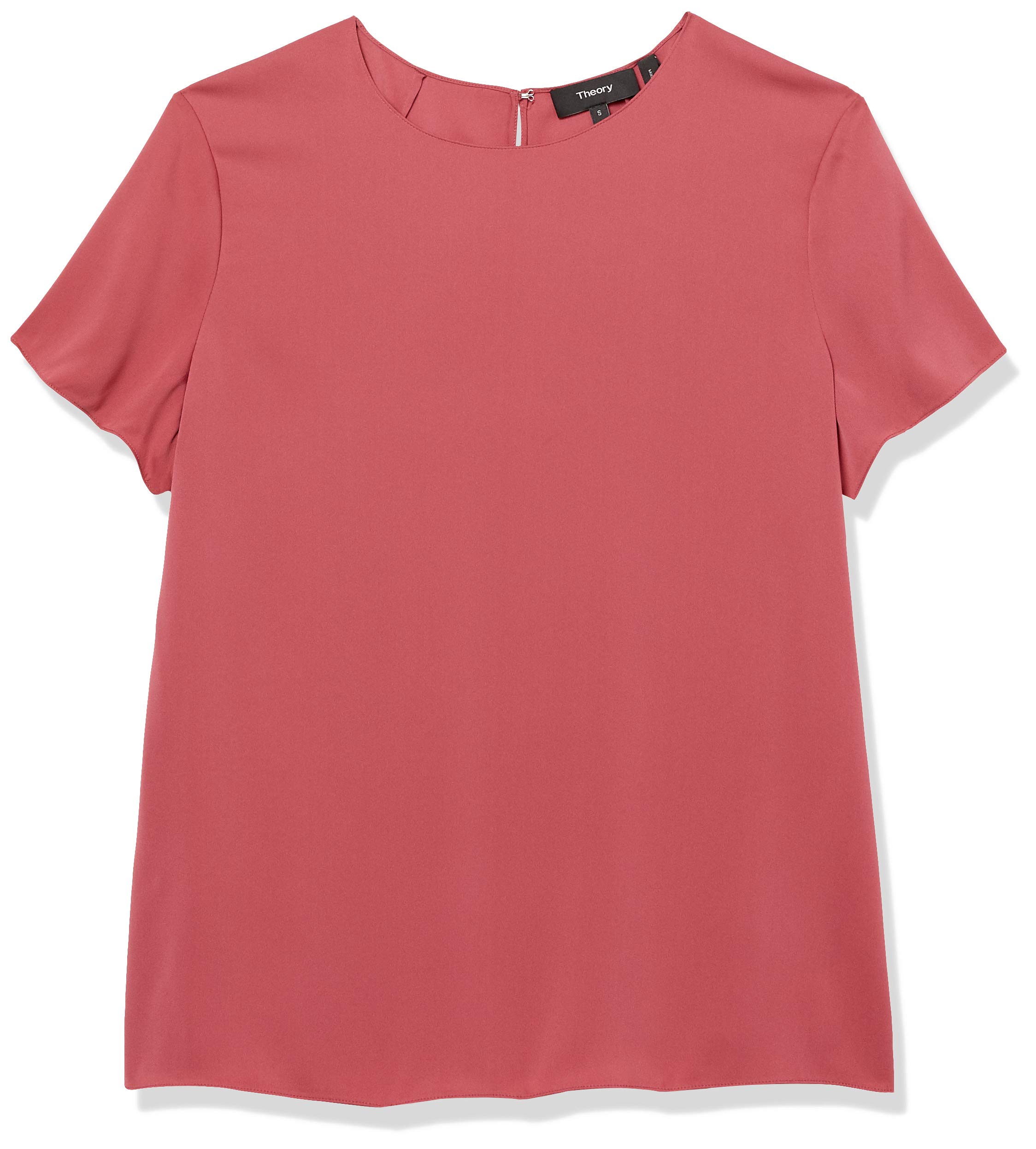 Theory Women's Woven Tee - Soft Casual Short Sleeve Blouse for Work & Everyday Wear | Perfect for Office, Dating & Weekend Outfits