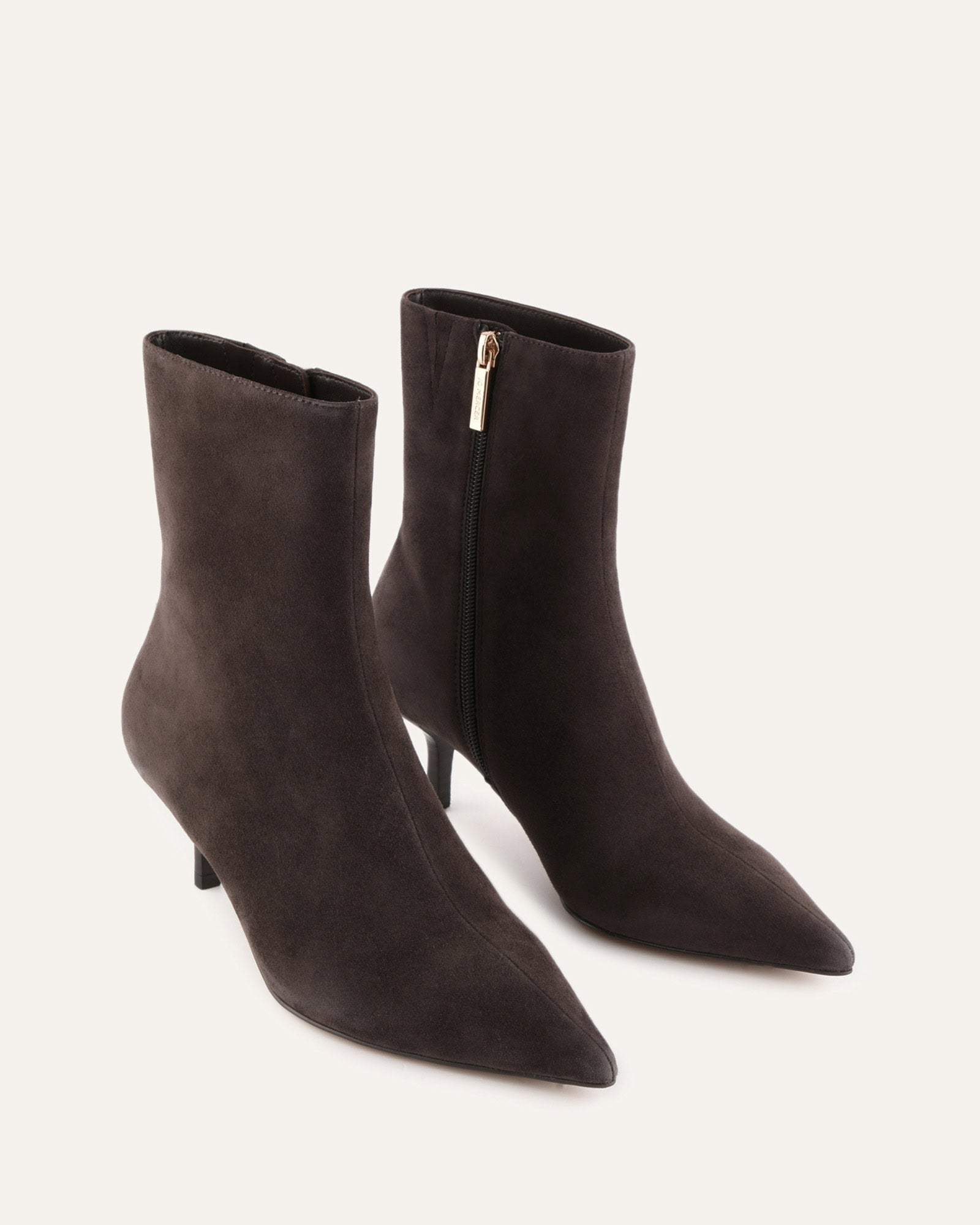 WINNIE Women's Mid Ankle Boots in Bitter Chocolate Suede - Stylish & Comfortable for Fall, Winter & Casual Outfits