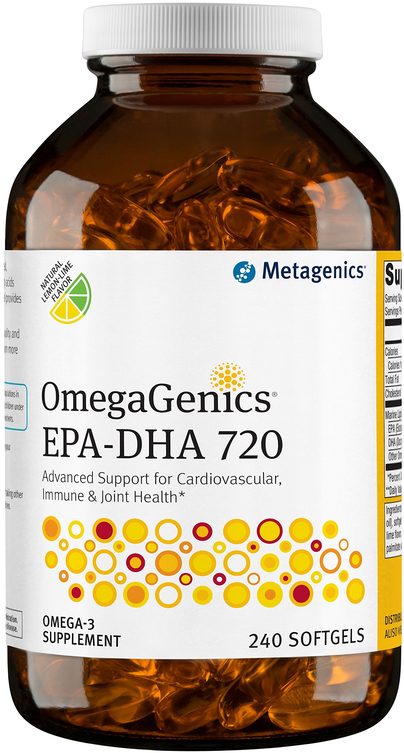 Metagenics OmegaGenics EPA-DHA 720mg Omega 3 Fish Oil Softgels - 240 Count | Premium Heart Health & Cardiovascular Support Supplement | Daily Nutritional Support for Adults | Perfect for Active Lifestyles & Wellness Routines