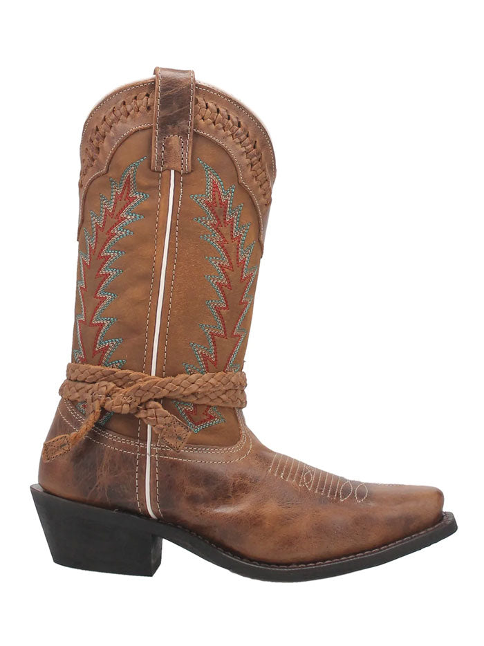Laredo 51176 Women's Western Leather Boots - Tan Cowboy Boots for Country Style & Outdoor Wear
