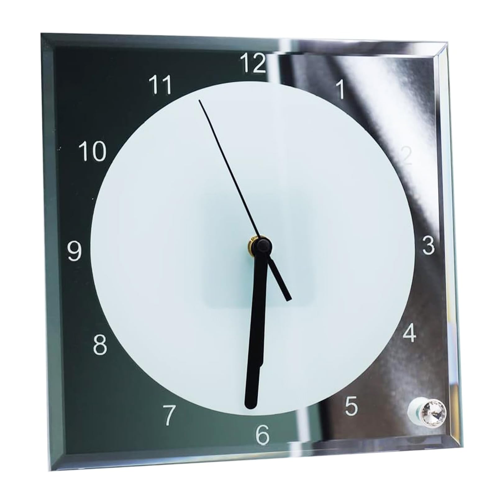 20-Pack Sublimation Blank Clock with Glass Photo Frame - 7.8