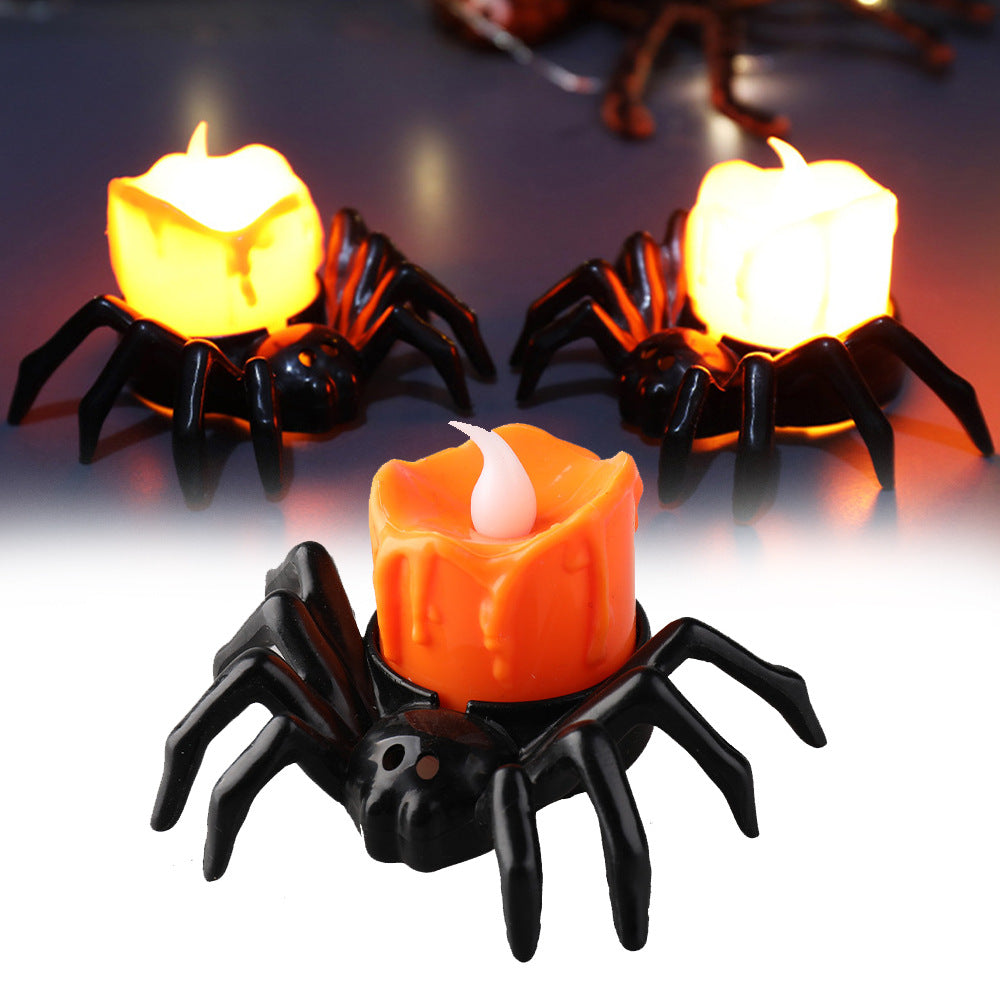 Spooky Halloween Spider Candlestick Decorations - Gothic Candle Holders for Halloween Party, Home & Table Decor - Perfect for Haunted House, Pumpkin Patch & Trick-or-Treat Decor