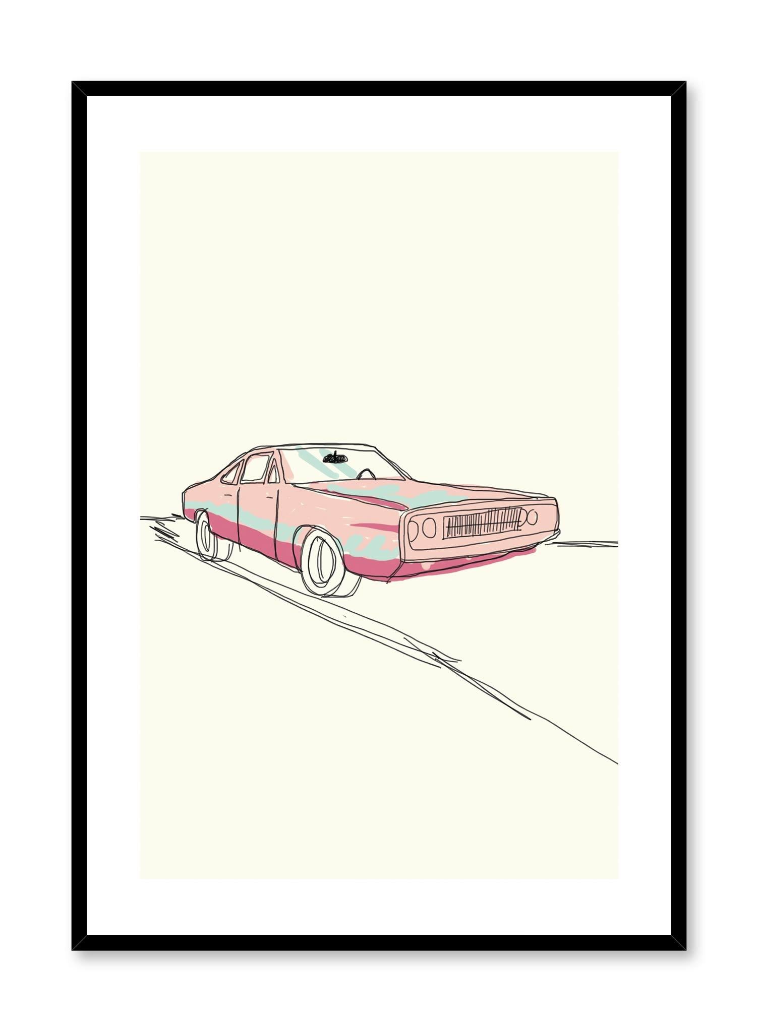 Pedal to the Metal Racing Poster - High Quality Wall Art for Car Enthusiasts - Perfect for Garage, Man Cave, or Office Decor