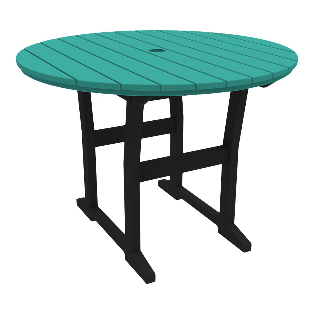 Coastline Cafe Round Dining Table - 36 Inch Modern Kitchen Table for Small Spaces, Breakfast Nook & Apartment - Perfect for Coffee Shops, Restaurants & Home Decor