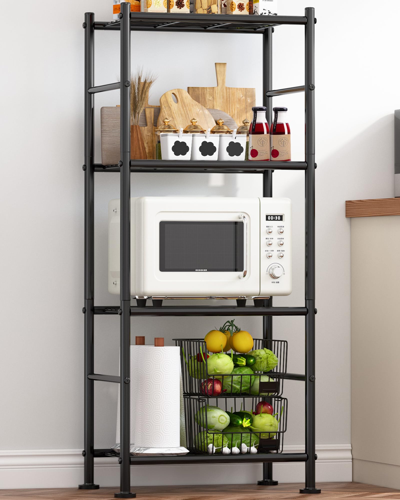 4-Tier Heavy Duty Metal Storage Shelves - 18.4