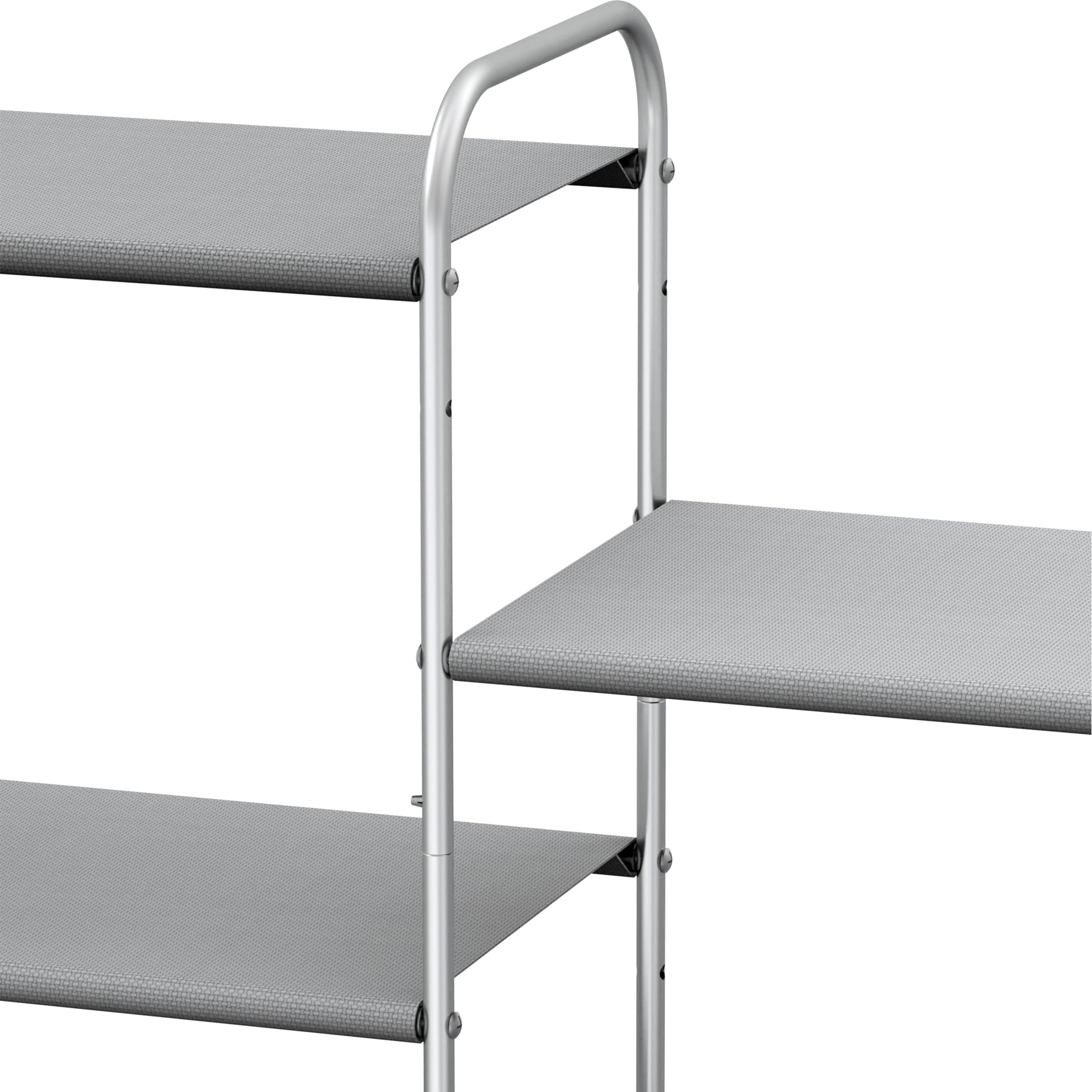 Simple Houseware 4-Tier Shoe Rack Storage Organizer - Holds 20 Pairs of Shoes, Space-Saving Grey Shoe Shelf for Closet, Entryway & Bedroom Organization