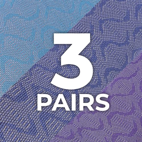 S Pattern (Purple/Indigo/Teal) - 3 Pairs