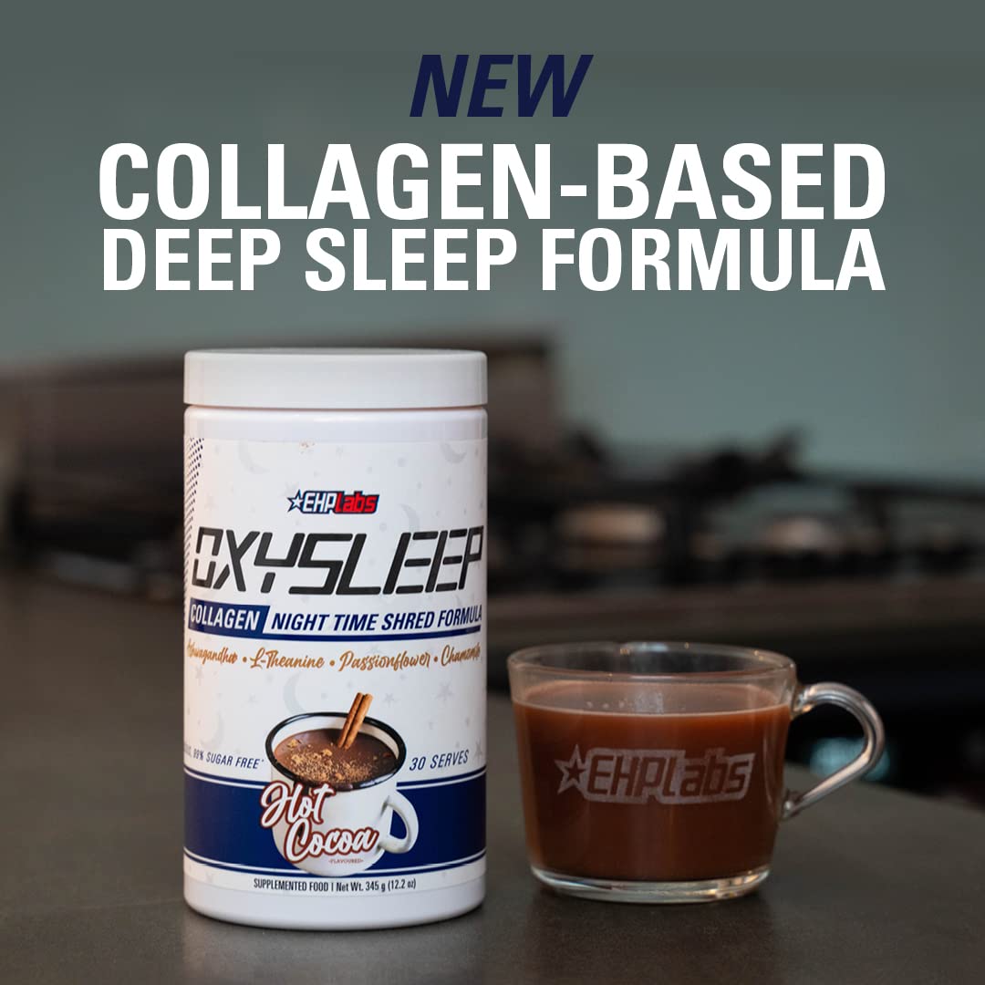 EHP Labs OxySleep Collagen 351g - Advanced Sleep Support Supplement with Collagen for Better Rest & Recovery | Perfect for Nighttime Use & Jet Lag Relief