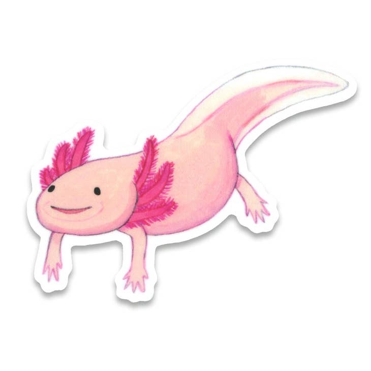 Cute Axolotl Stickers - Waterproof Vinyl Decals for Laptops, Water Bottles & DIY Crafts - Perfect for Kids Rooms, School Supplies & Gift Giving