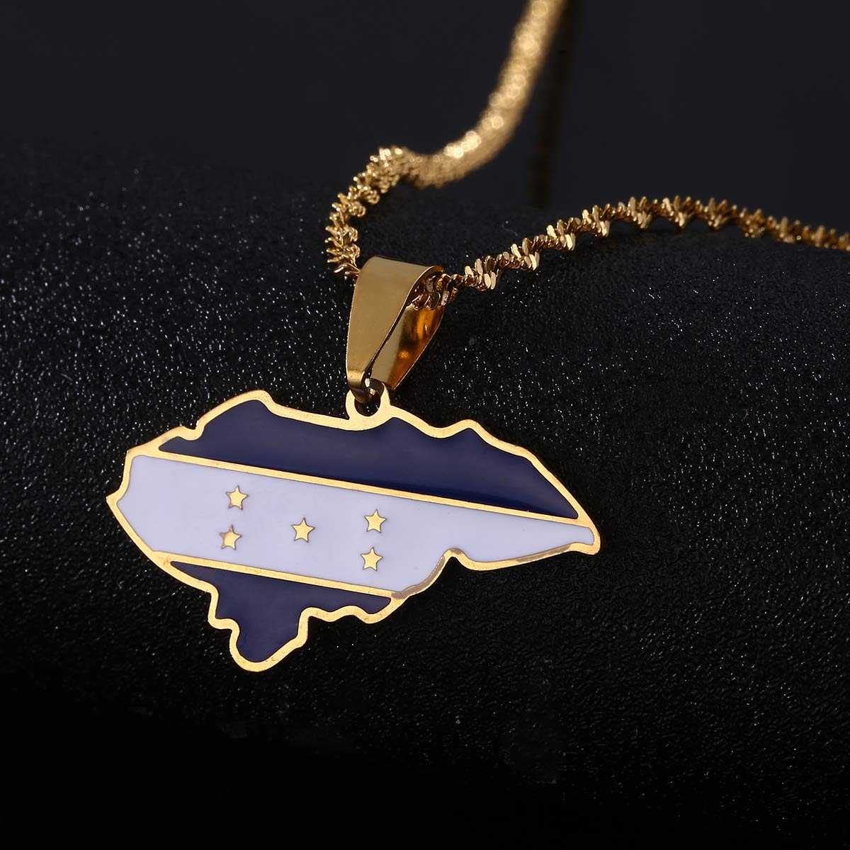 Honduras Map Pendant Necklace - Sterling Silver Charm Jewelry for Women | Travel Gift, Souvenir & Cultural Accessory