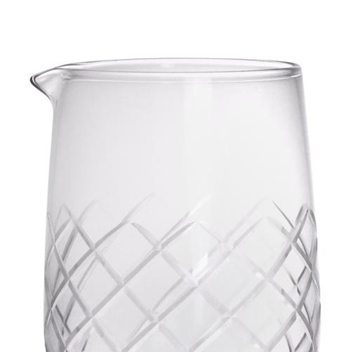 BarConic® Diamond Pattern Mixing Glass - 887ml (30oz) Stemmed Cocktail Mixing Glass for Home Bars & Professional Bartenders | Perfect for Mixing Martinis, Old Fashioned & Craft Cocktails