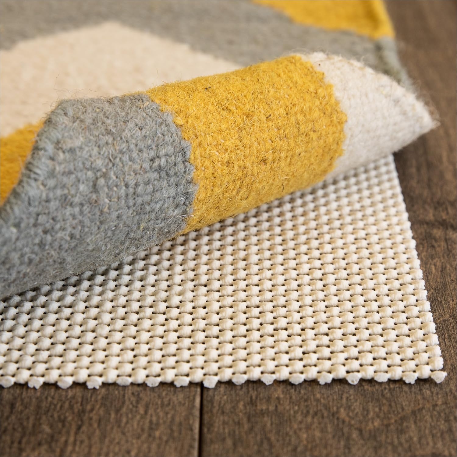 Grip-It Super Stop Non-Slip Rug Pad for Hardwood Floors - Natural Cushioned Rug Underlay for Area Rugs & Runner Rugs (10x14 ft) - Perfect for Living Room, Bedroom & High Traffic Areas