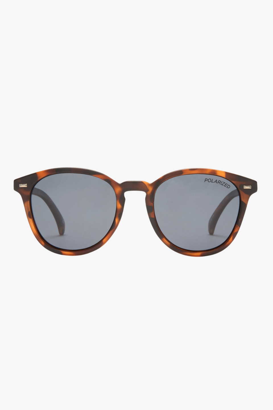 Polarized Round Matte Tortoise Smoke Lens Sunglasses for Men & Women - UV Protection, Fashionable & Comfortable for Driving, Beach, and Outdoor Activities