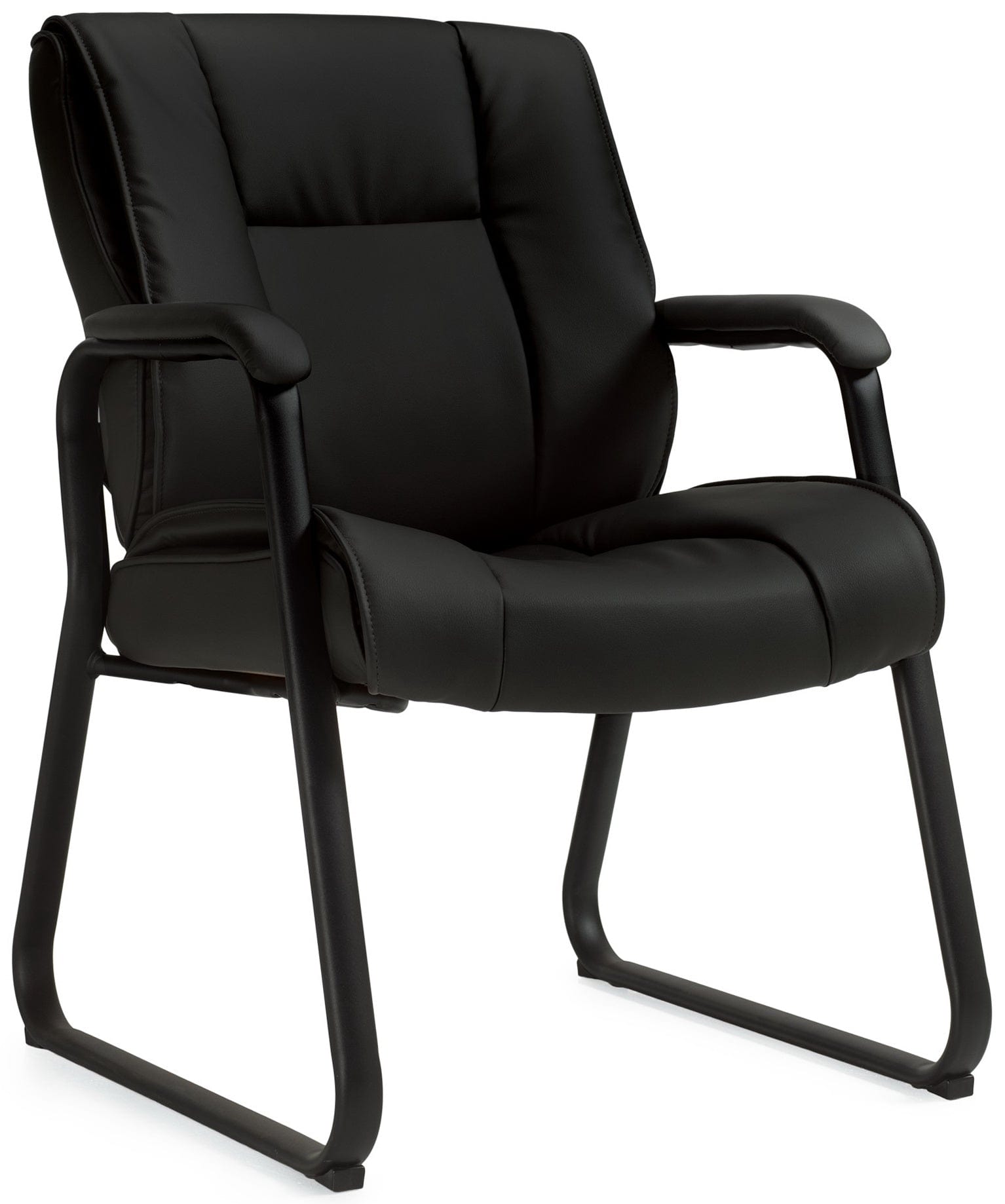 Premium OTG Sled Base Luxhide Leather Guest Chair [OTG2782] - Stylish Office Seating for Reception Areas, Conference Rooms & Home Offices